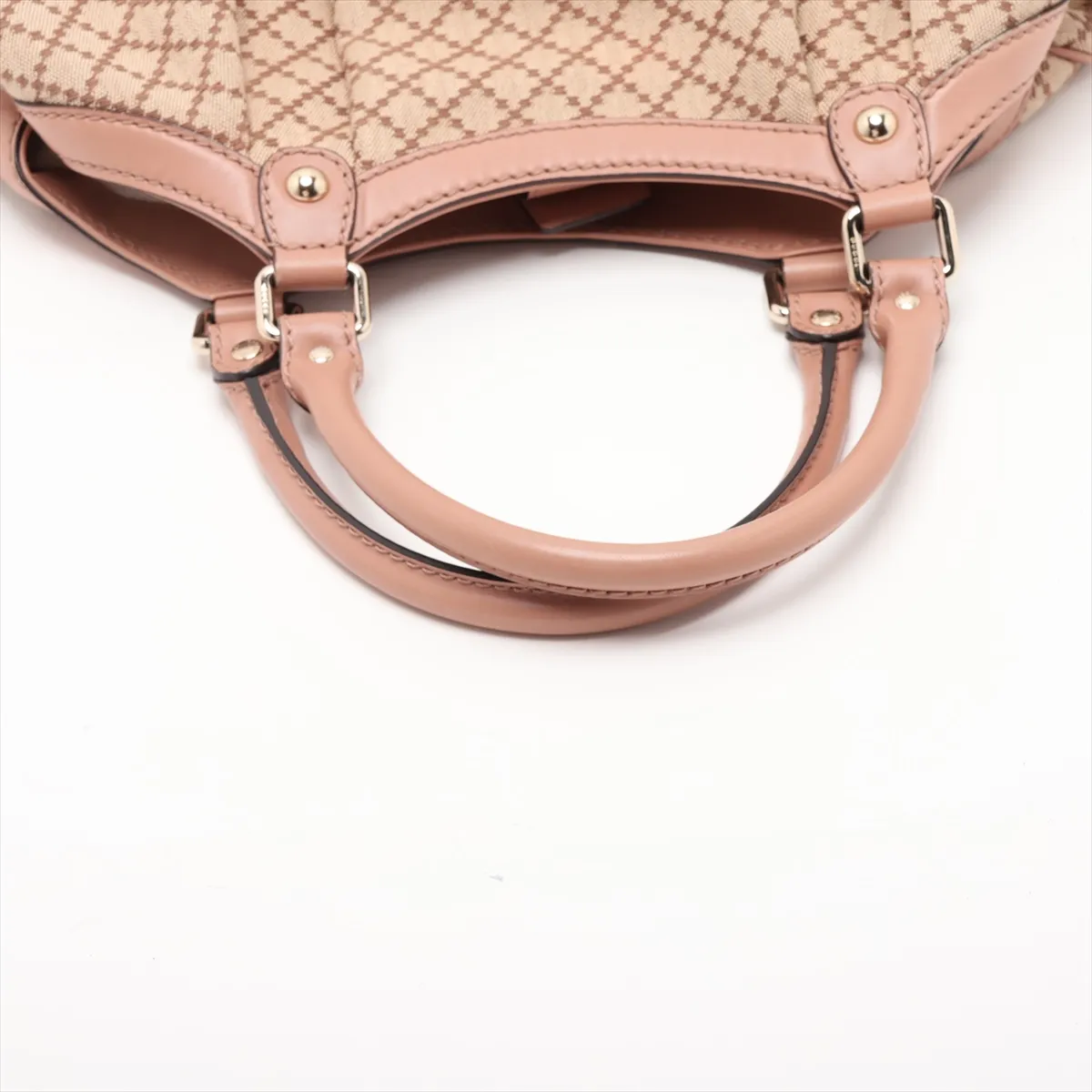Diamante Sukey 211944 Canvas x Leather Handbag Beige x Pink — view 5
