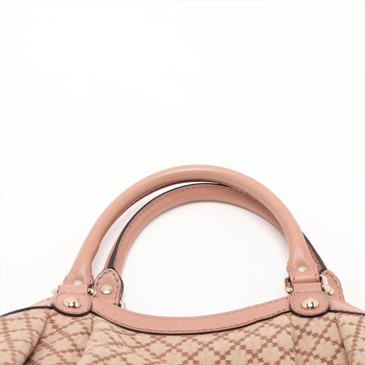 Diamante Sukey 211944 Canvas x Leather Handbag Beige x Pink — view 6