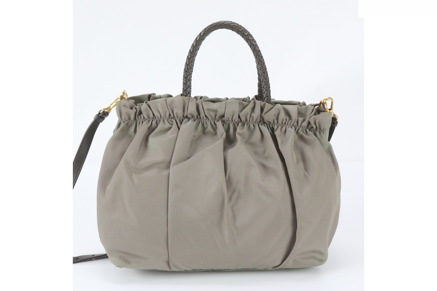 Tessuto Nylon Leather 2-Way Shoulder Bag, Crossbody Bag, Handbag — view 4