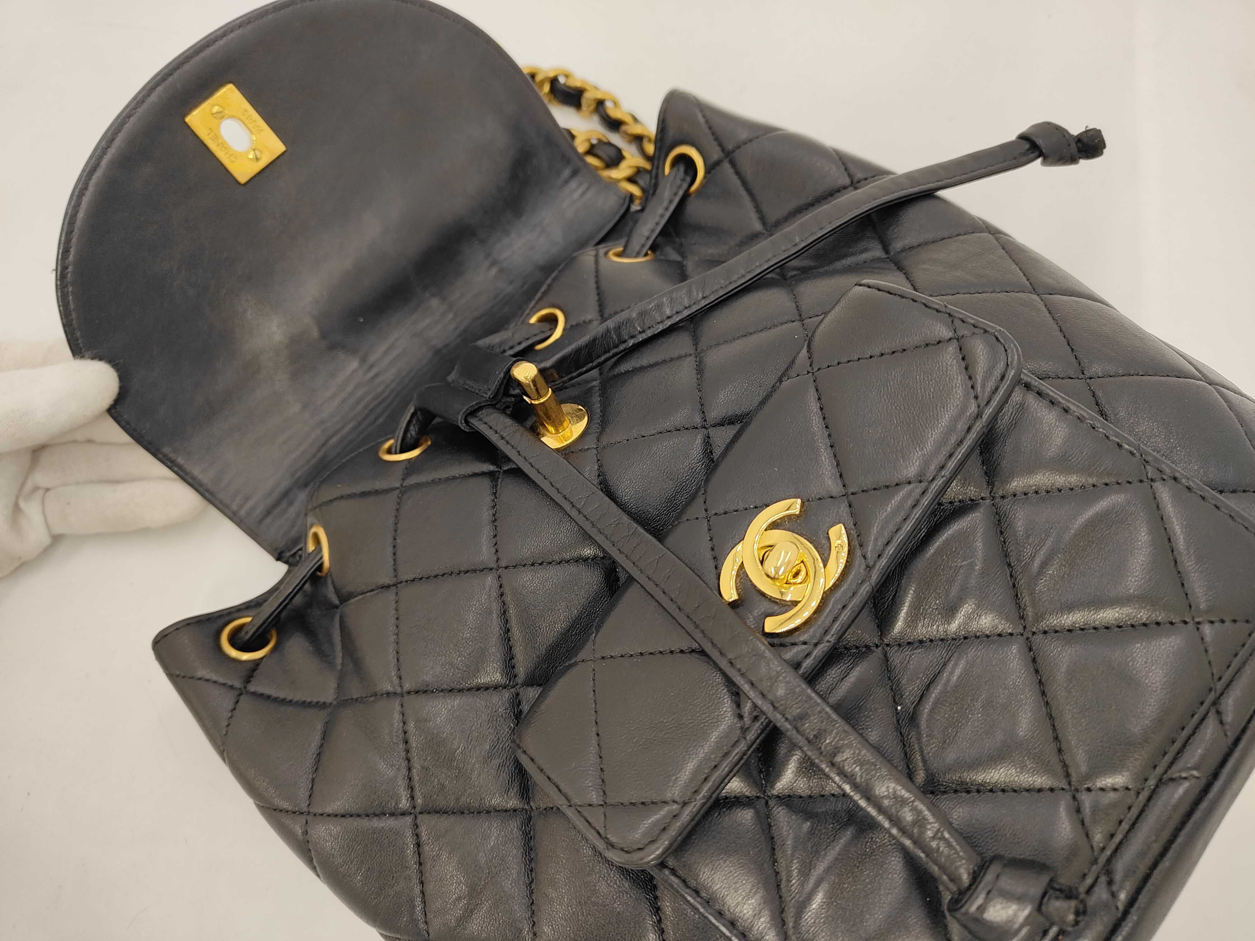 BAG LAMBSKIN VINTAGE BACKPACK BLACK GHW (NO HOLO/CARD) Backpack — view 9