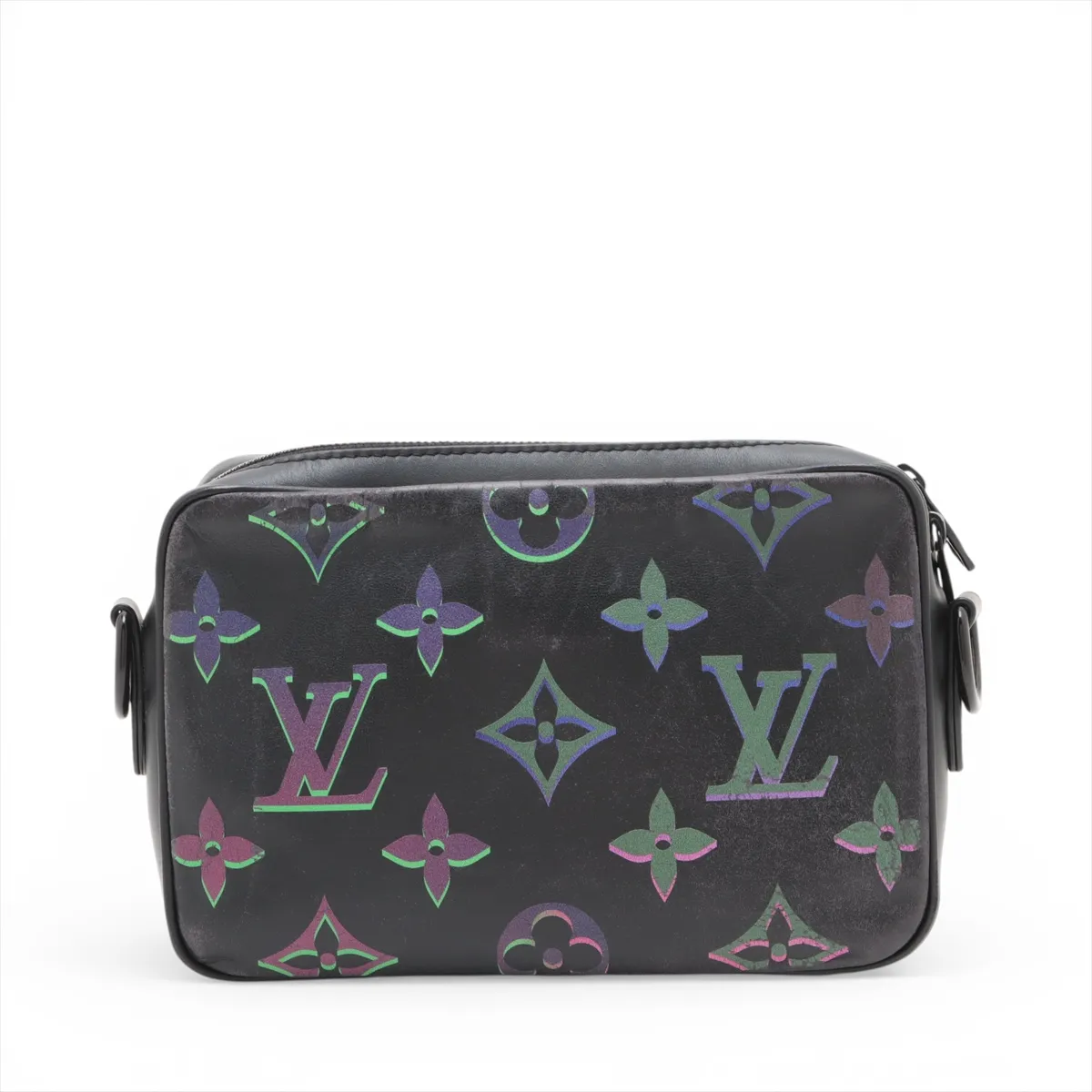 LV logo x leather Comet Messenger M22495, serial number unknown, black. — view 2