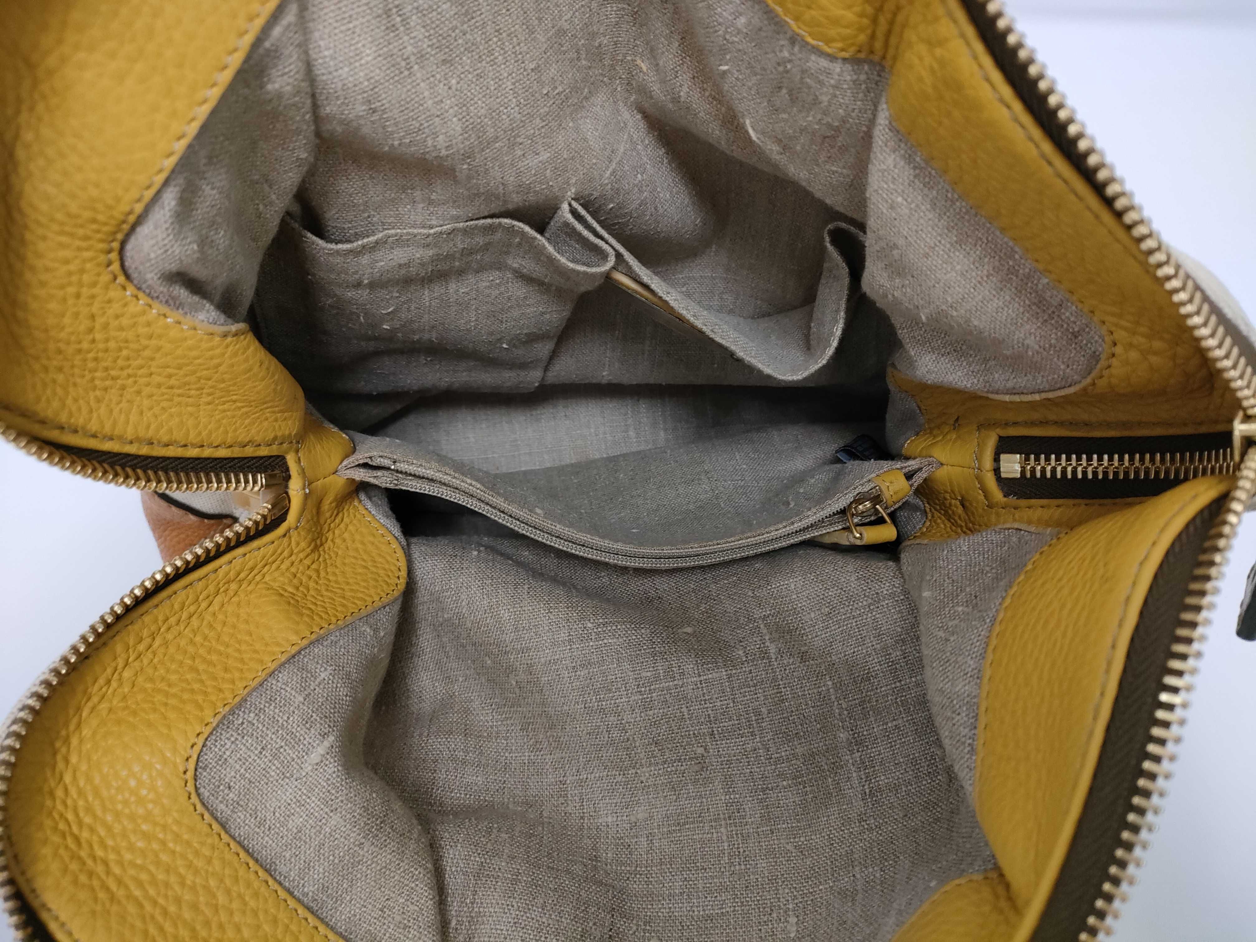 Selleria Canvas x Leather Shoulder Bag, White, 8BN232 (Shoulder Bag) — view 12
