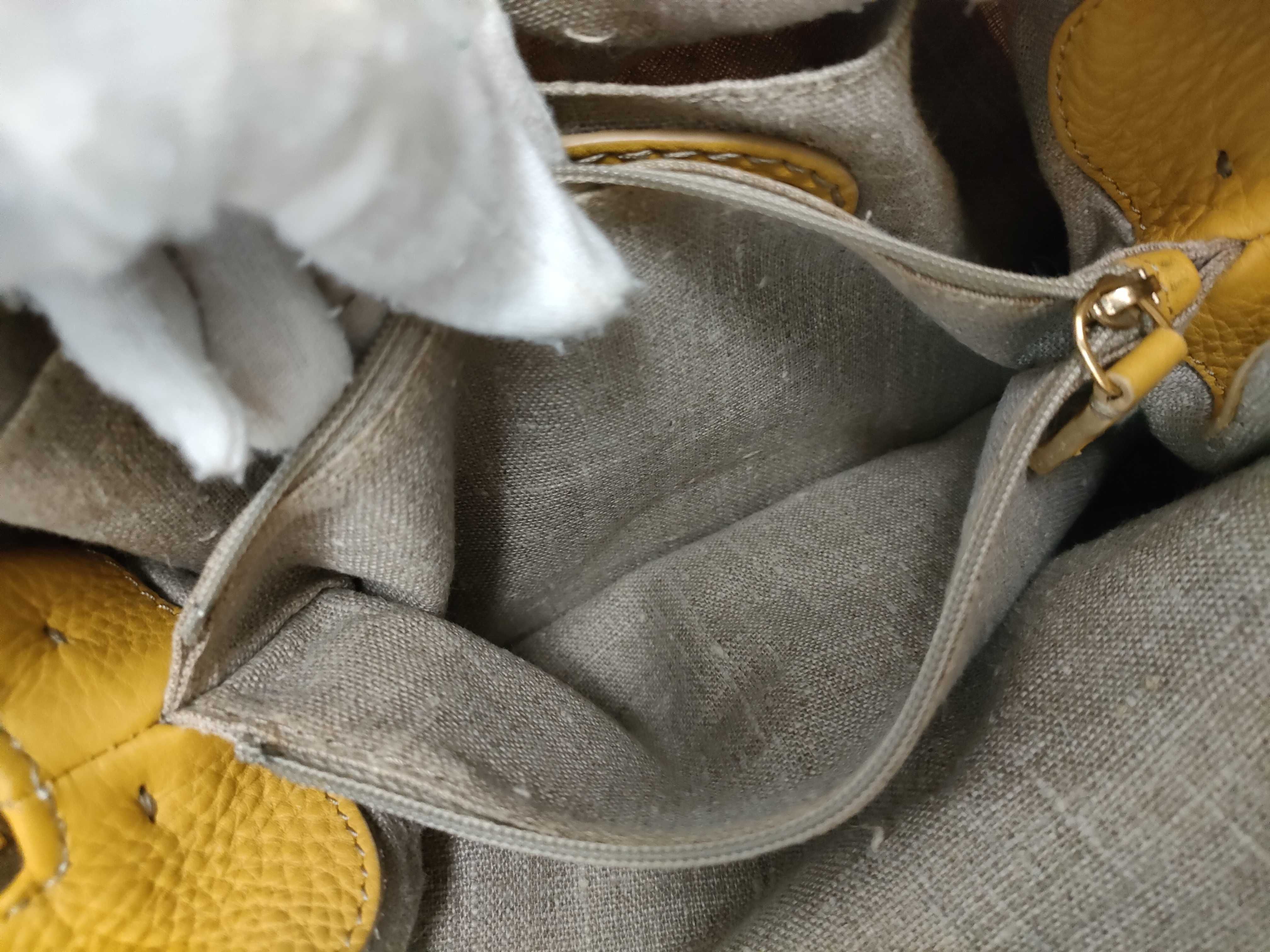 Selleria Canvas x Leather Shoulder Bag, White, 8BN232 (Shoulder Bag) — view 14