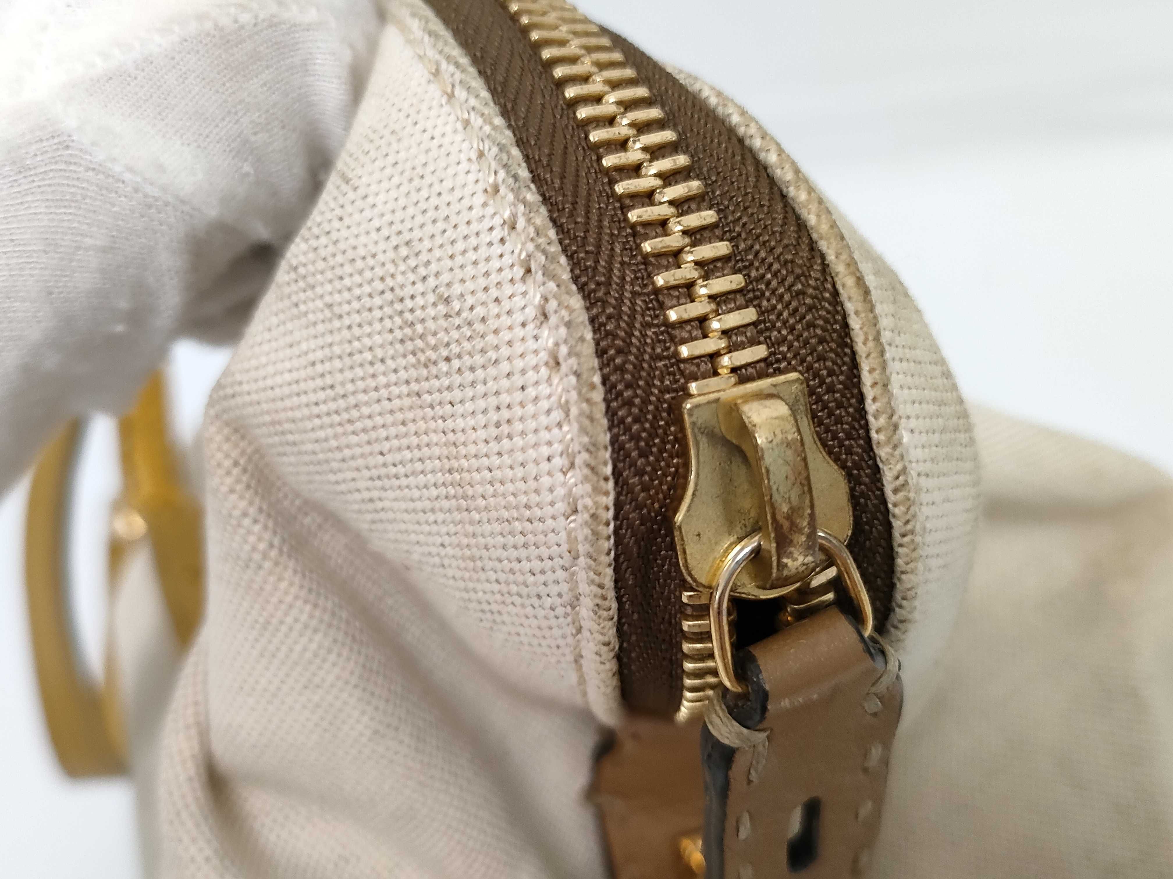 Selleria Canvas x Leather Shoulder Bag, White, 8BN232 (Shoulder Bag) — view 9
