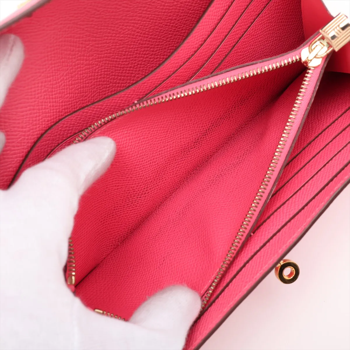 Kelly Wallet, Veau Epsom Leather, Long Wallet, Pink, Gold Hardware, X: 2016 — view 7