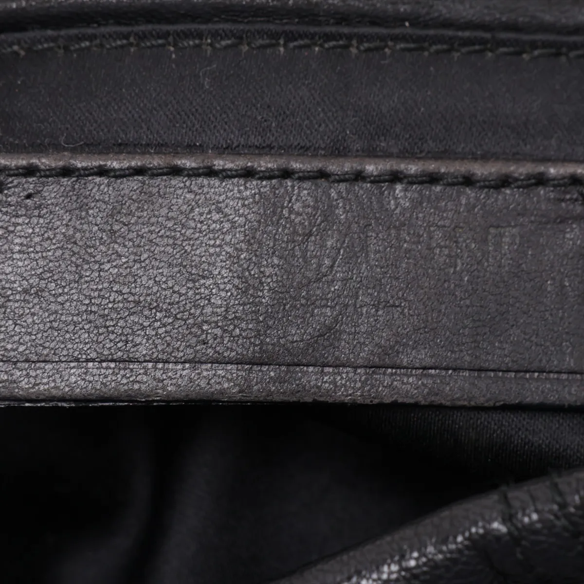 Leather Shoulder Bag, Black, 139259 — view 9