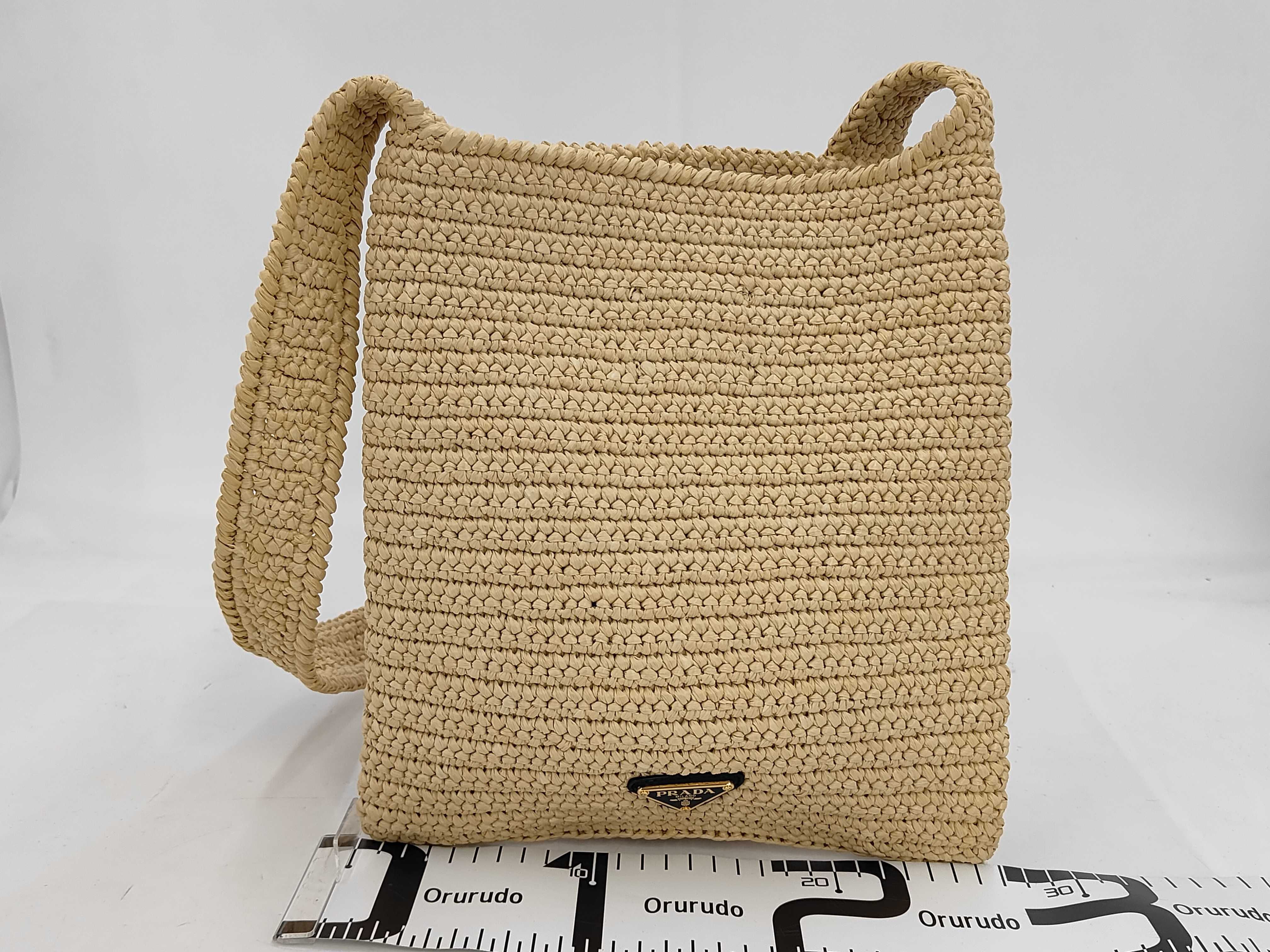 Raffia Shoulder Bag 1BC184 Crossbody Pouch Basket Bag — view 2