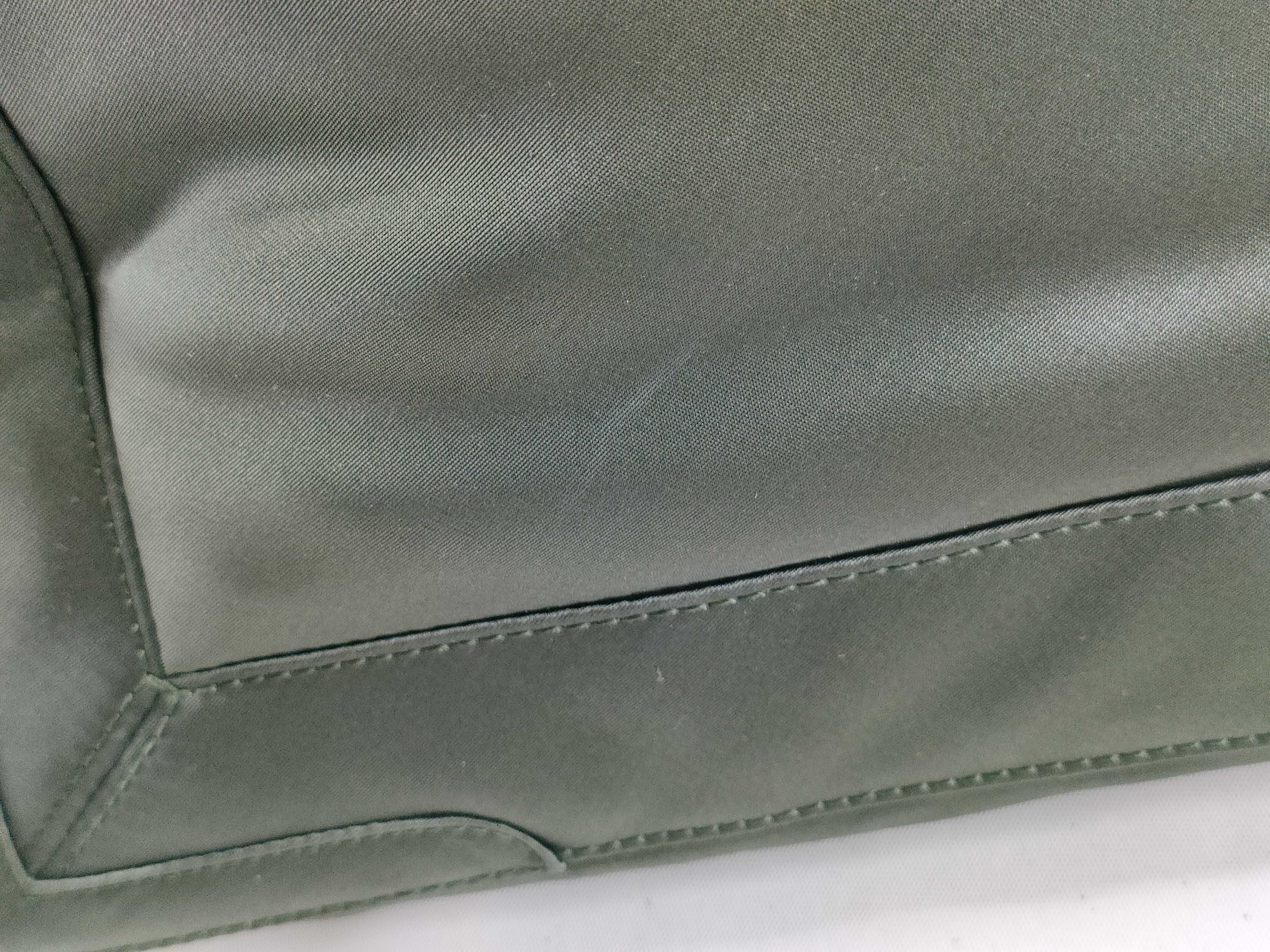Navy Cabas Nylon Leather Tote Bag (Khaki) with Pouch and Storage Bag. — view 13