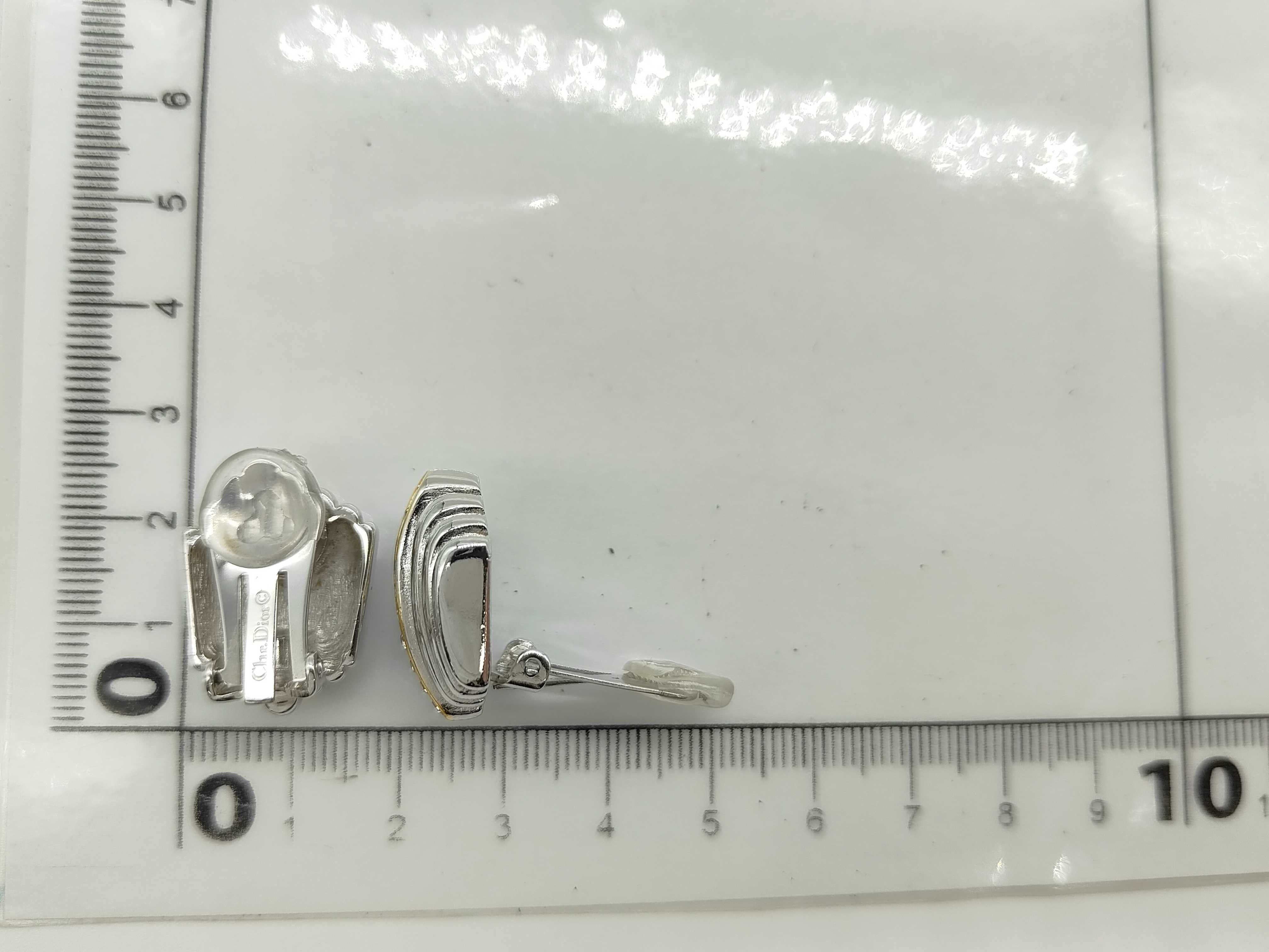 Rhinestone Shell Earrings (Silver and Gold) — view 6