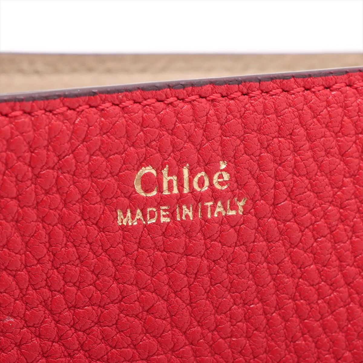 Drew Leather Chain Shoulder Bag Red — view 8