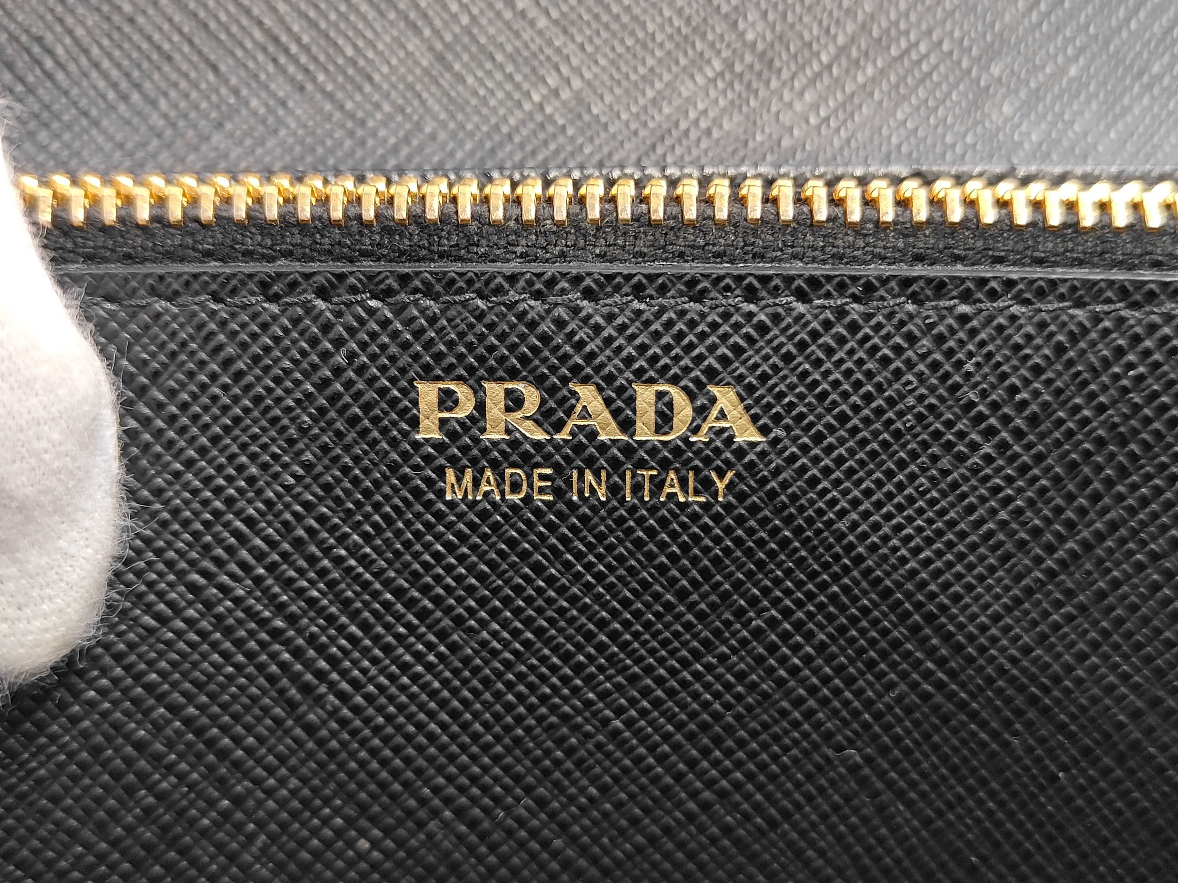 Saffiano Leather Long Wallet 2ML220 (Black) — view 13