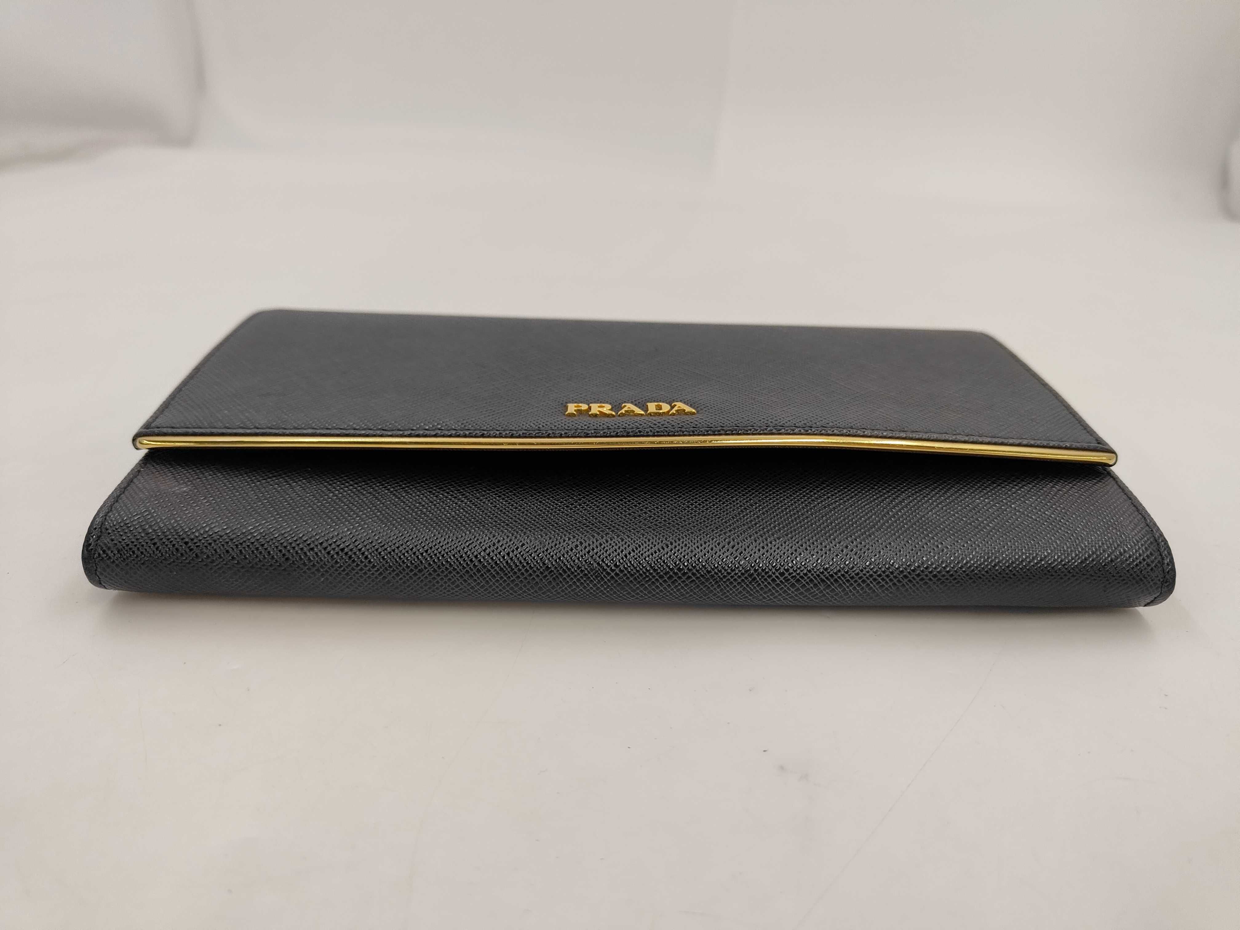 Saffiano Leather Long Wallet 2ML220 (Black) — view 3