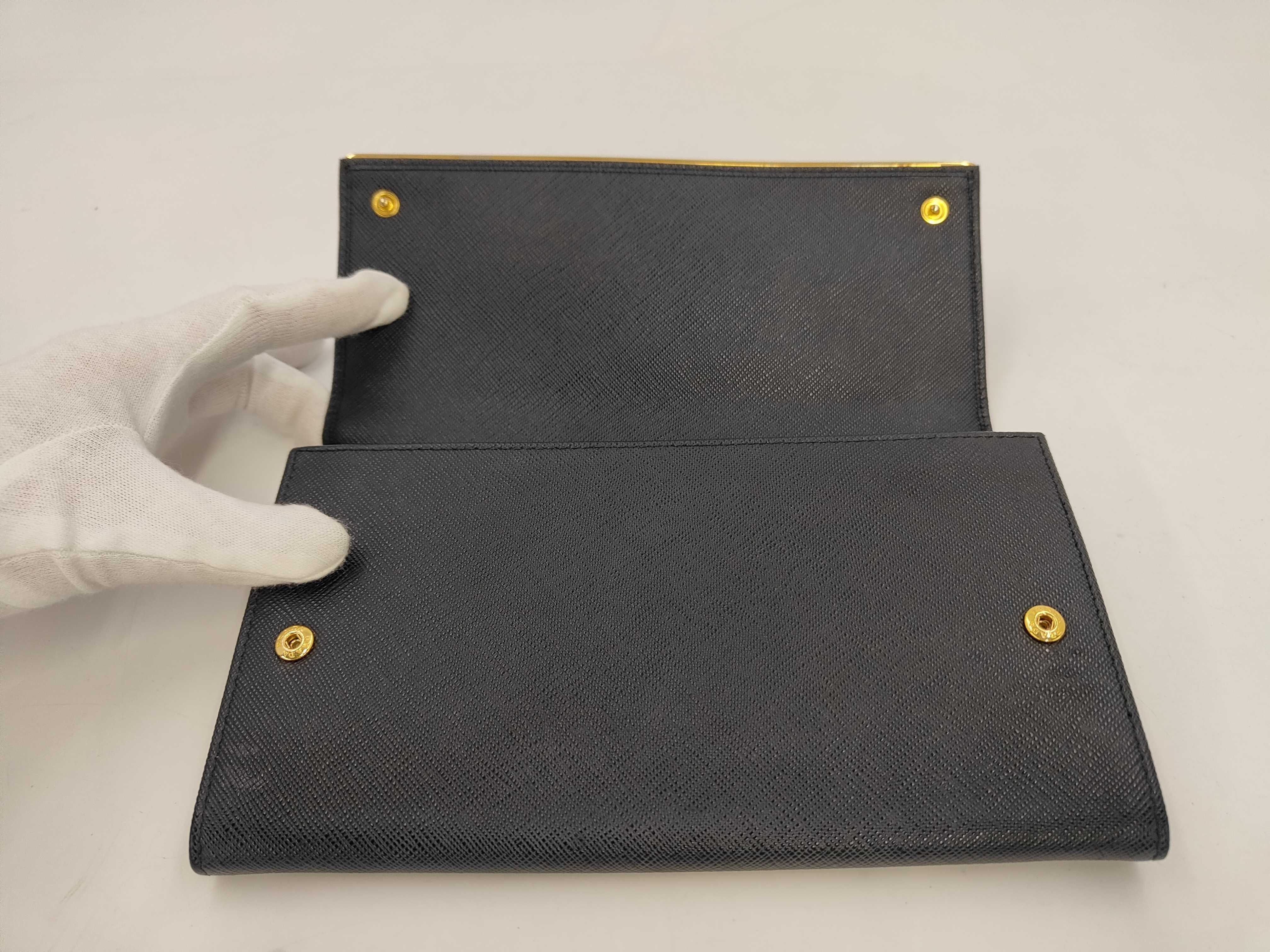 Saffiano Leather Long Wallet 2ML220 (Black) — view 9
