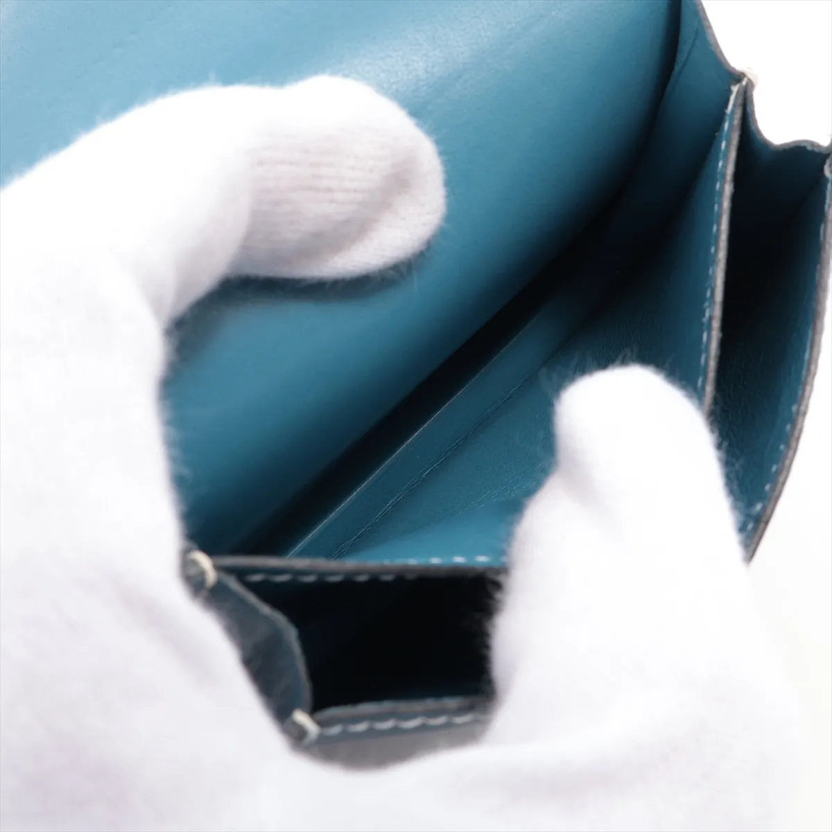 Sakura Veau Epsom Card Case, Blue, Silver Hardware G: 2003 — view 4