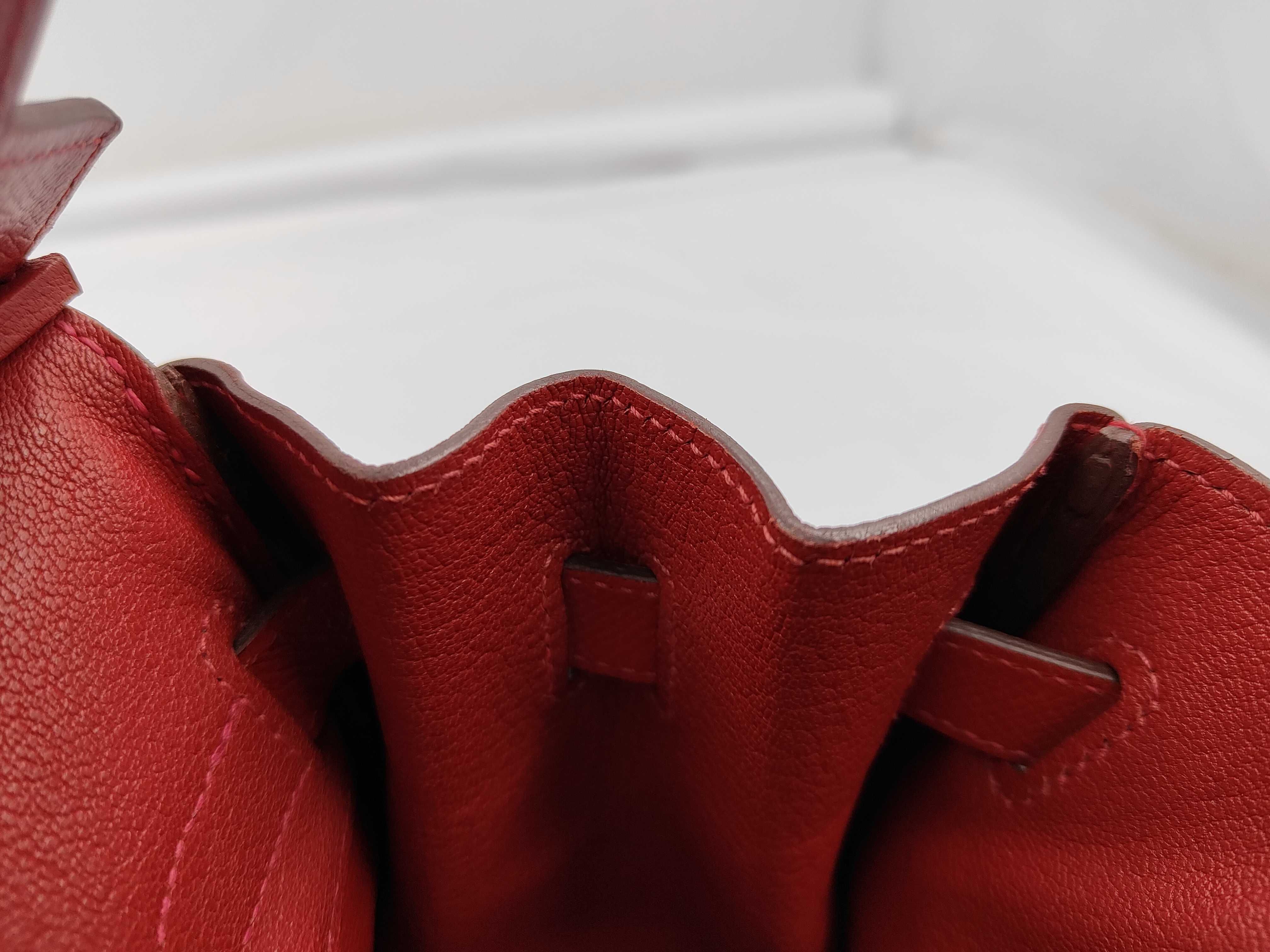 Birkin 30 Epsom leather, silver hardware, Rouge Casaque, R stamp, handbag — view 7
