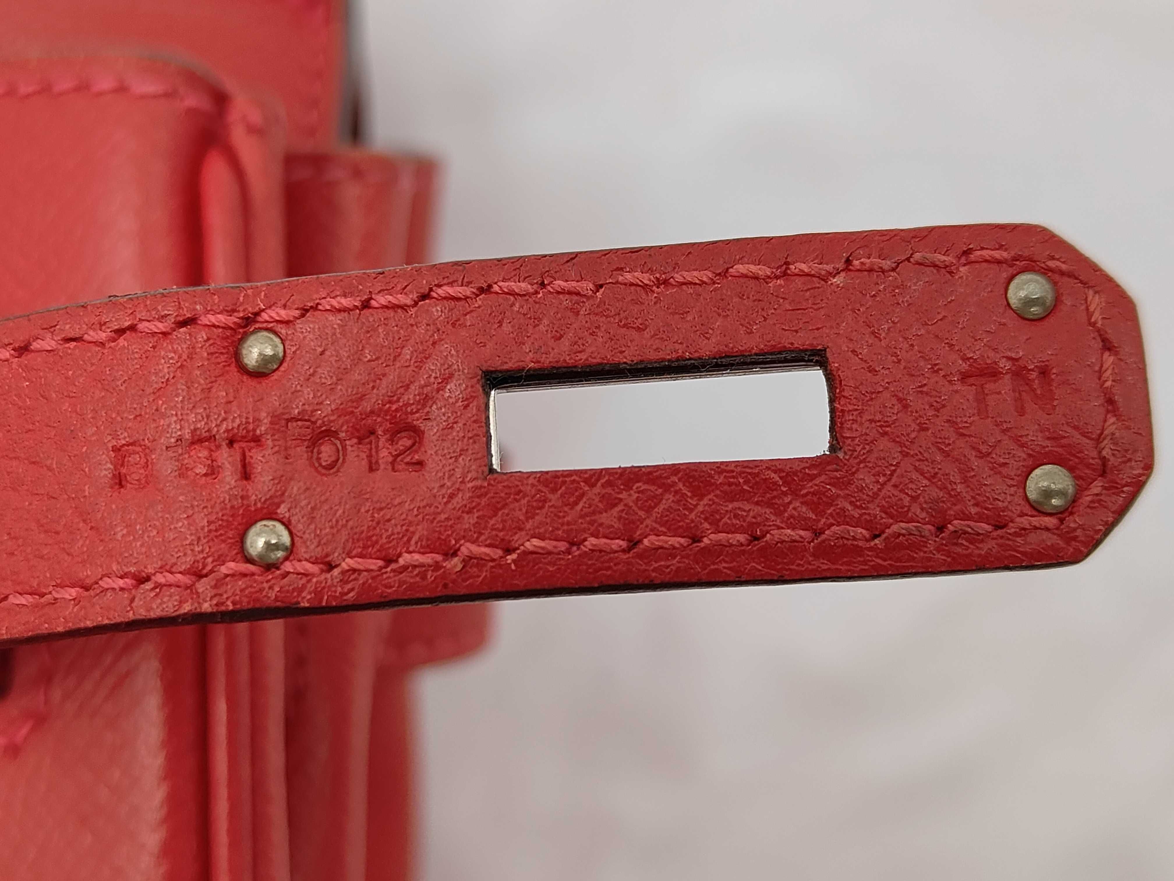 Birkin 30 Epsom leather, silver hardware, Rouge Casaque, R stamp, handbag — view 10