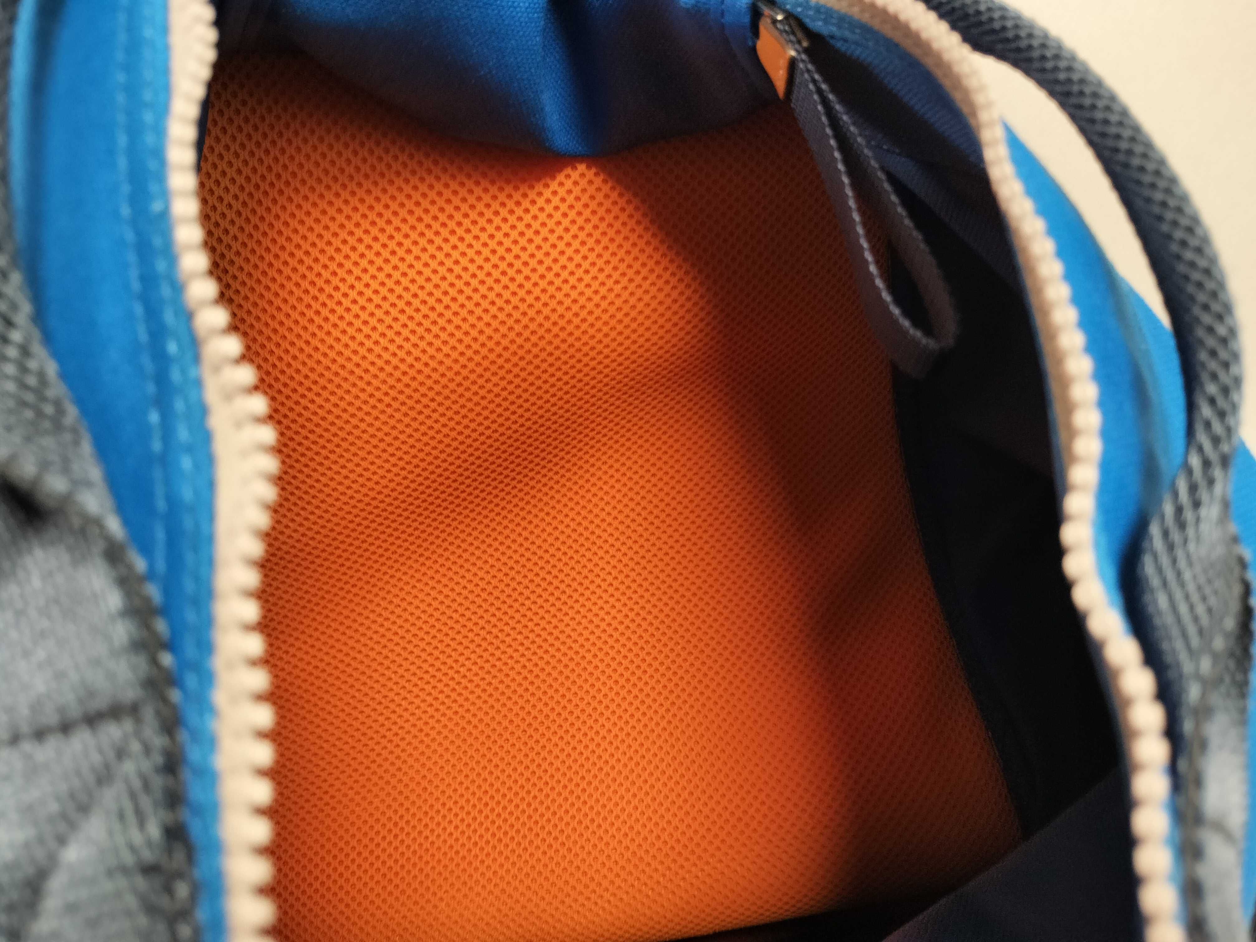 (Loewe) ILOEWE Nature Canvas x Leather Backpack/Rucksack, Blue x Brown — view 14