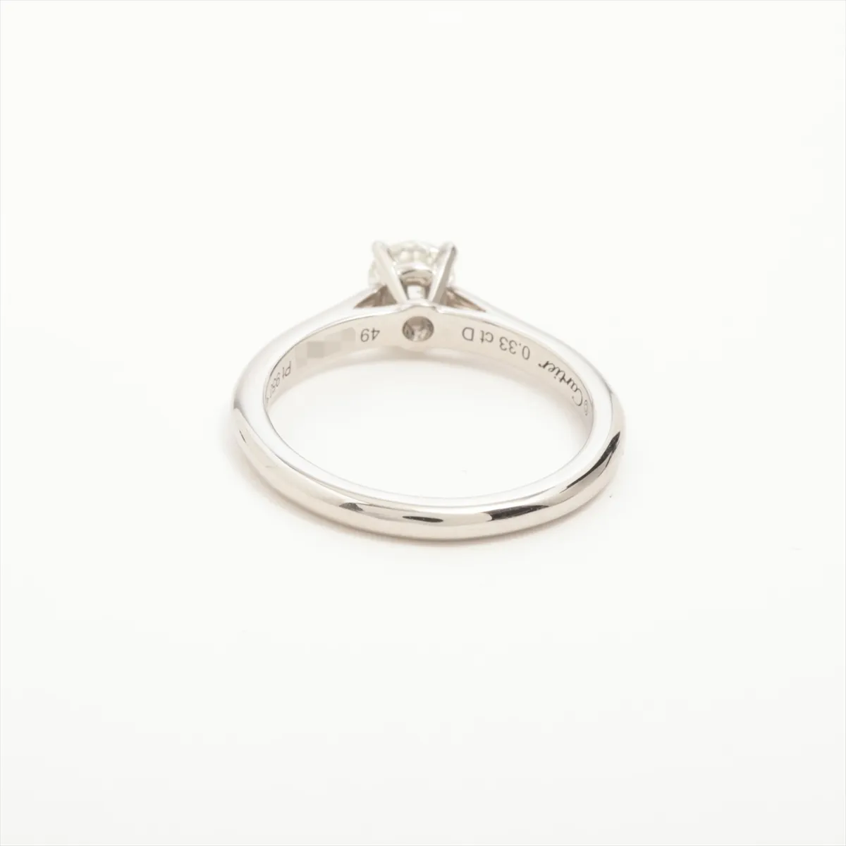 Solitaire 1895 Diamond Ring, Pt950, 3.6g, 0.33g, 49mm, SOQ695, GIA No.6224359986 — view 2