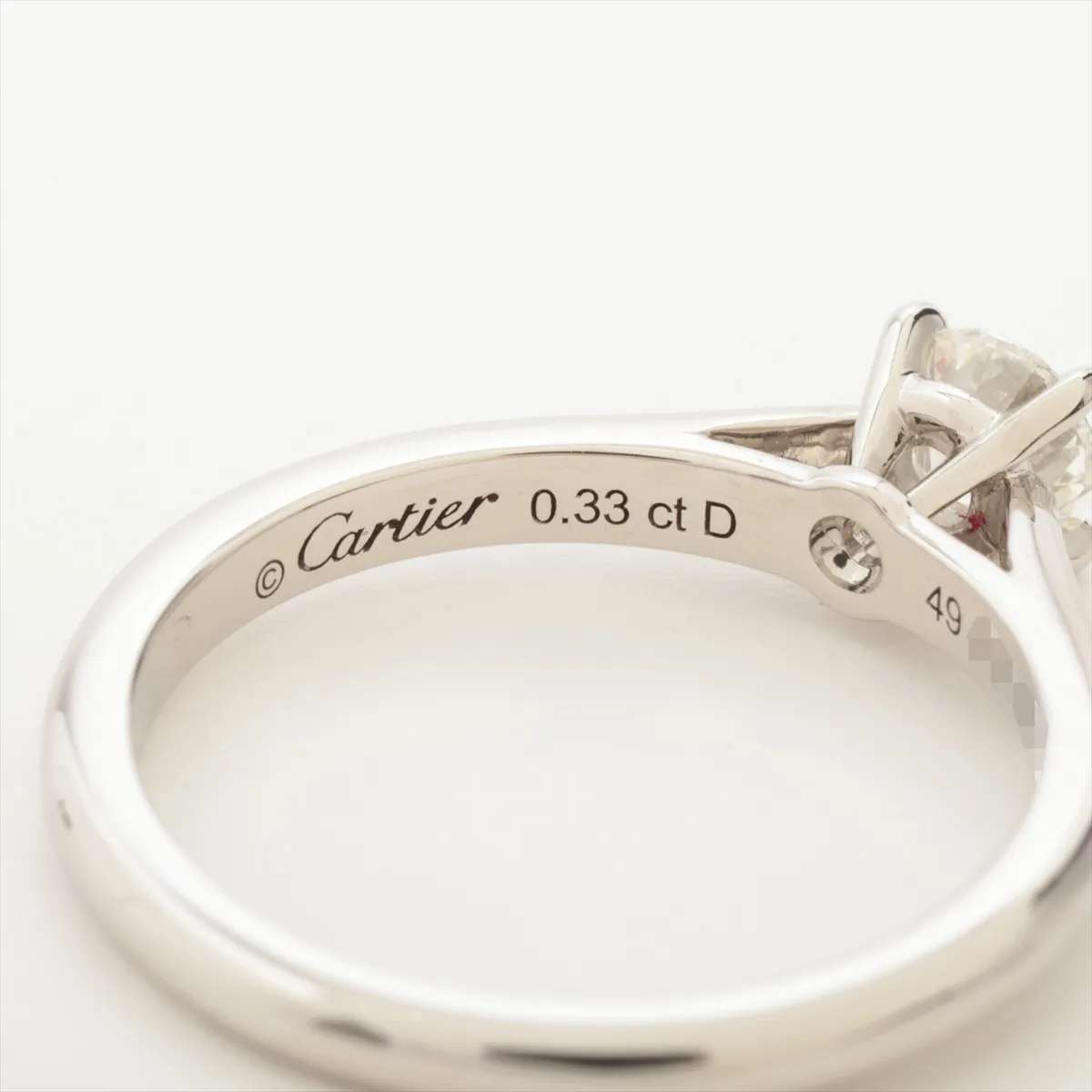 Solitaire 1895 Diamond Ring, Pt950, 3.6g, 0.33g, 49mm, SOQ695, GIA No.6224359986 — view 3