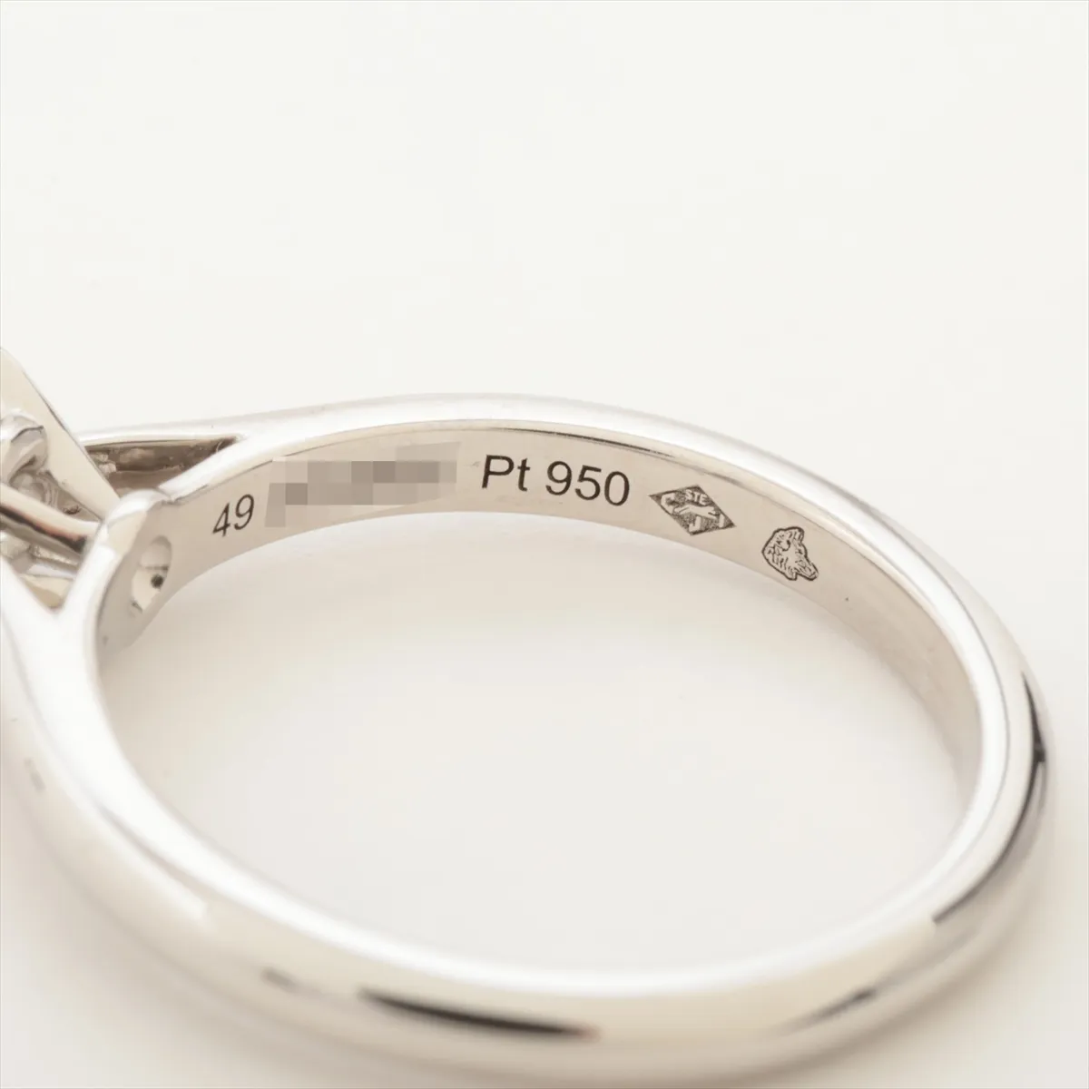 Solitaire 1895 Diamond Ring, Pt950, 3.6g, 0.33g, 49mm, SOQ695, GIA No.6224359986 — view 4