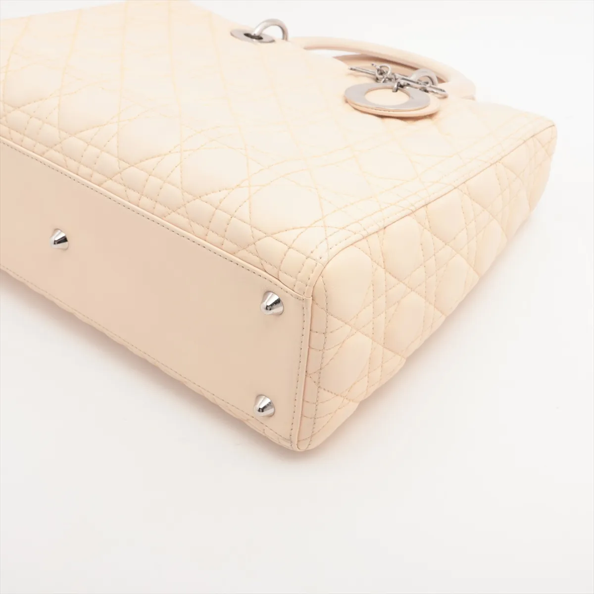 Lady Dior Cannage Large Leather 2WAY Handbag Beige — view 3