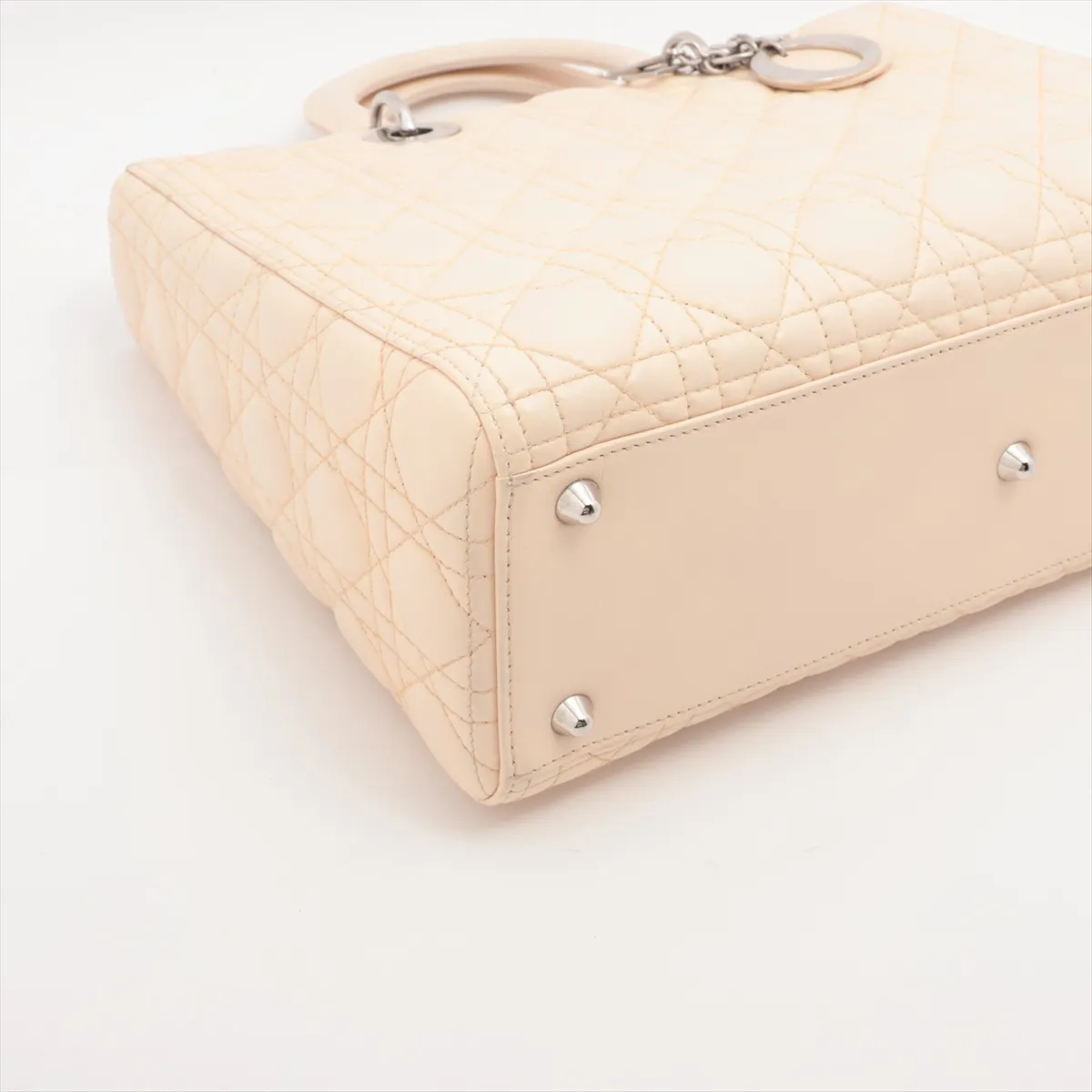 Lady Dior Cannage Large Leather 2WAY Handbag Beige — view 4