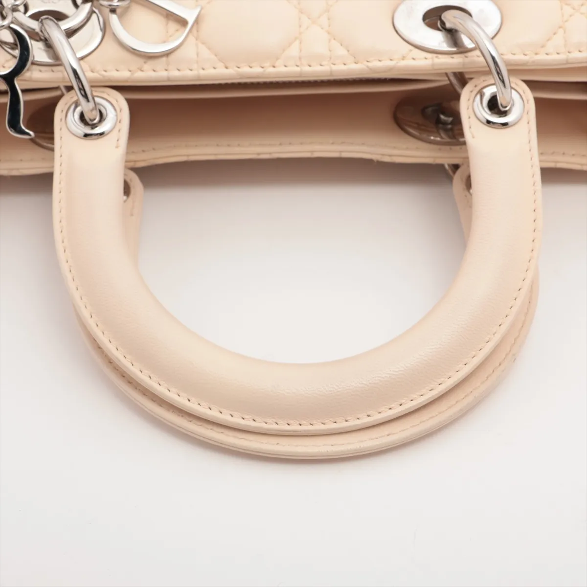 Lady Dior Cannage Large Leather 2WAY Handbag Beige — view 5