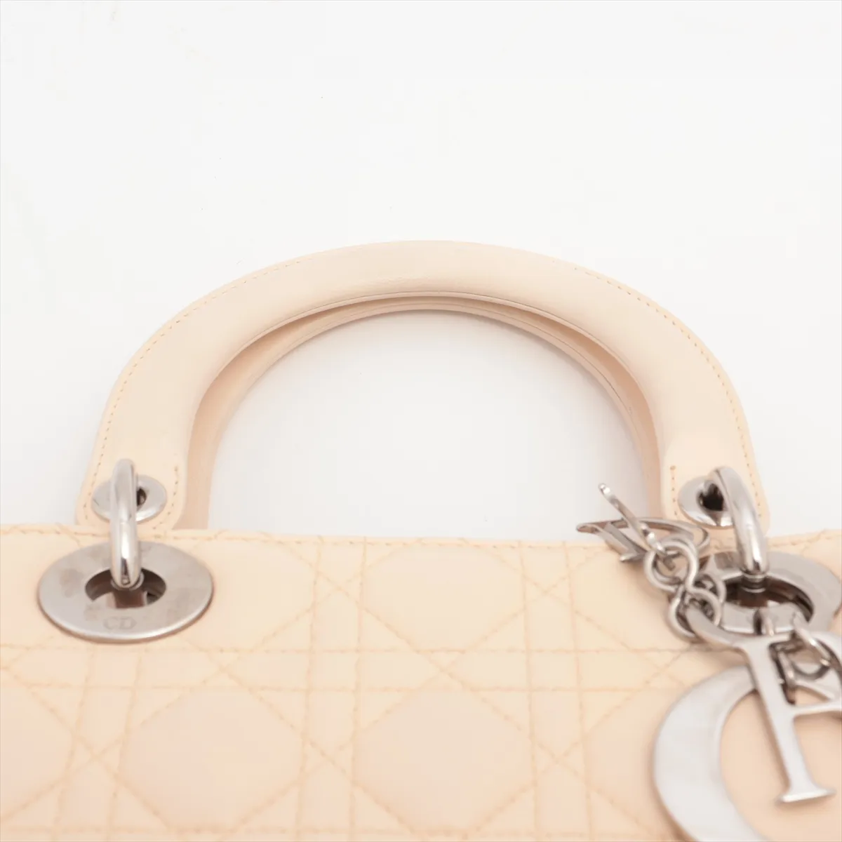 Lady Dior Cannage Large Leather 2WAY Handbag Beige — view 6