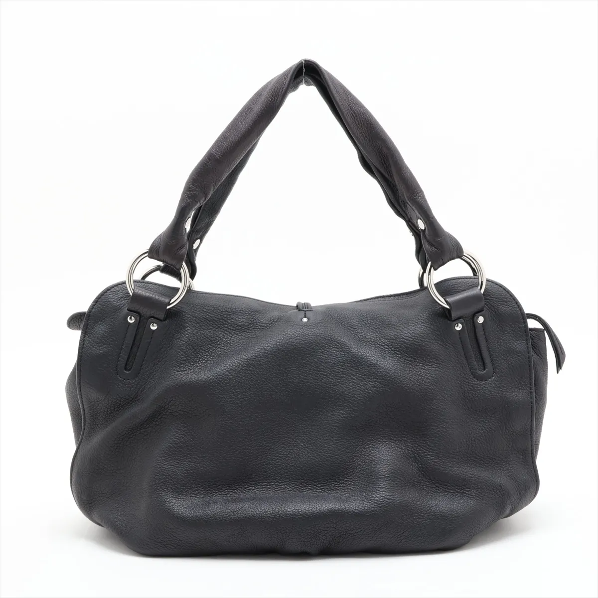 Bittersweet Leather Handbag, Black, Unsigned Guarantee Card — view 2
