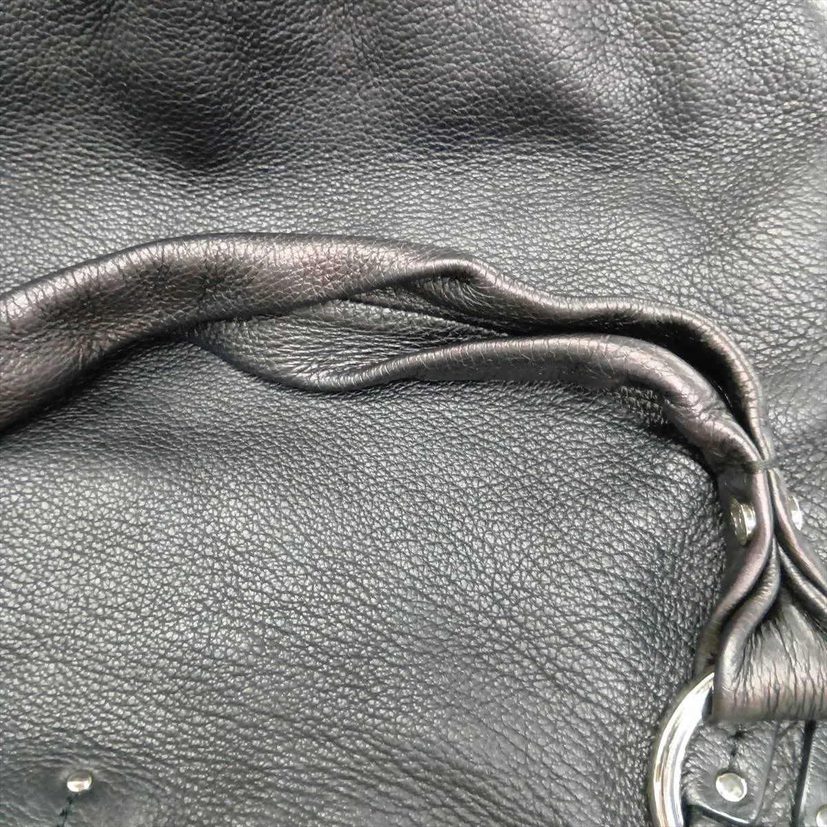 Bittersweet Leather Handbag, Black, Unsigned Guarantee Card — view 14