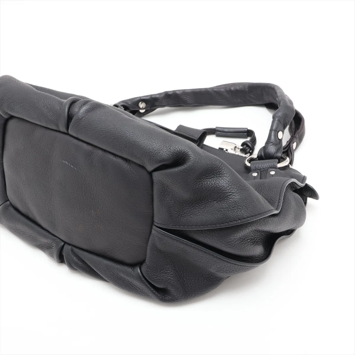 Bittersweet Leather Handbag, Black, Unsigned Guarantee Card — view 3