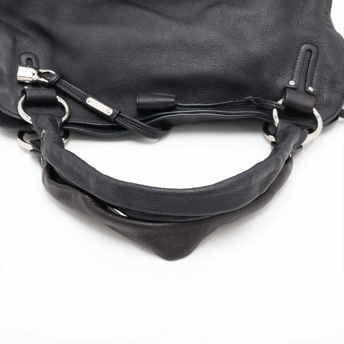 Bittersweet Leather Handbag, Black, Unsigned Guarantee Card — view 5