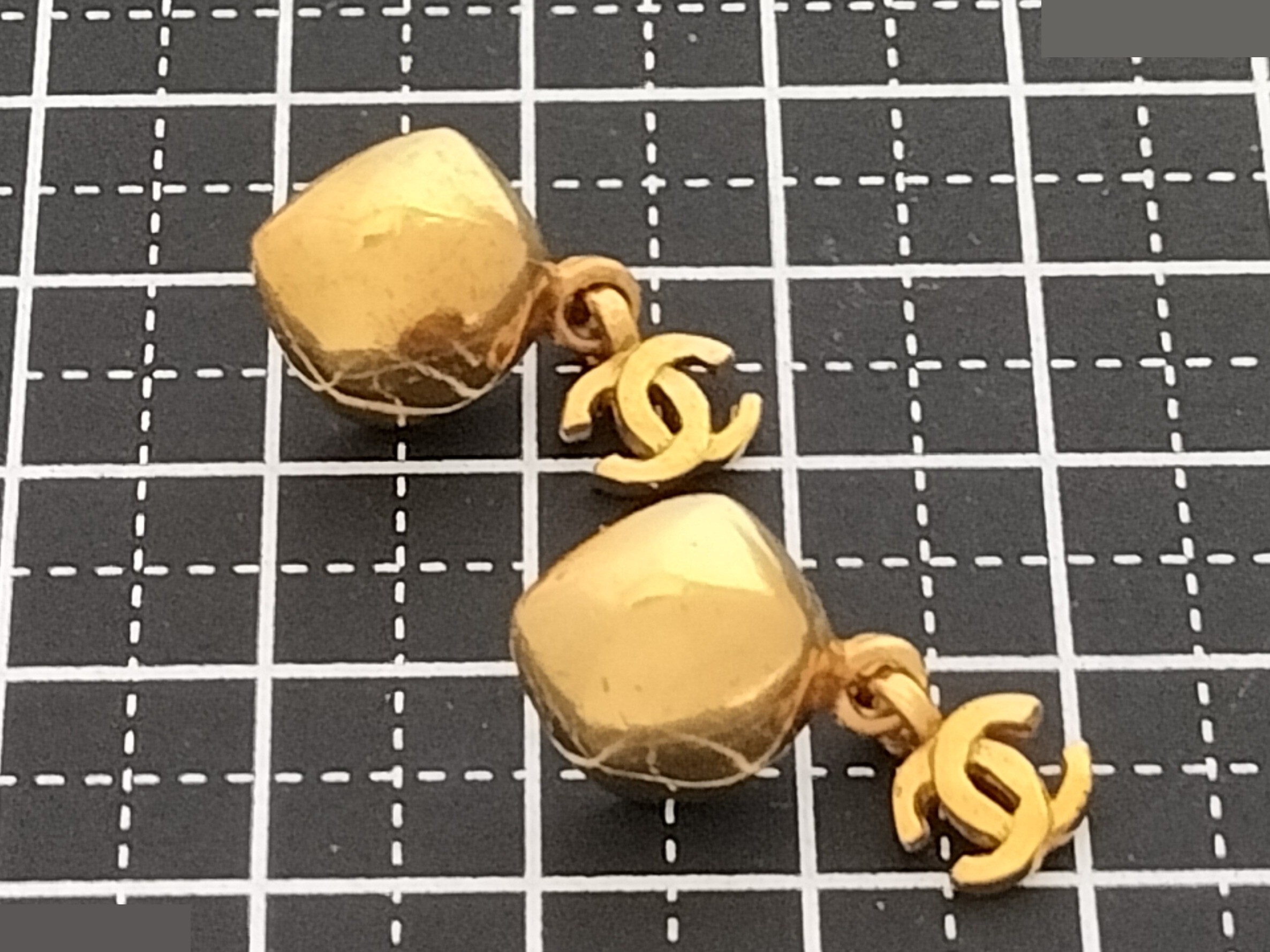 Coco dangling gold earrings — view 6