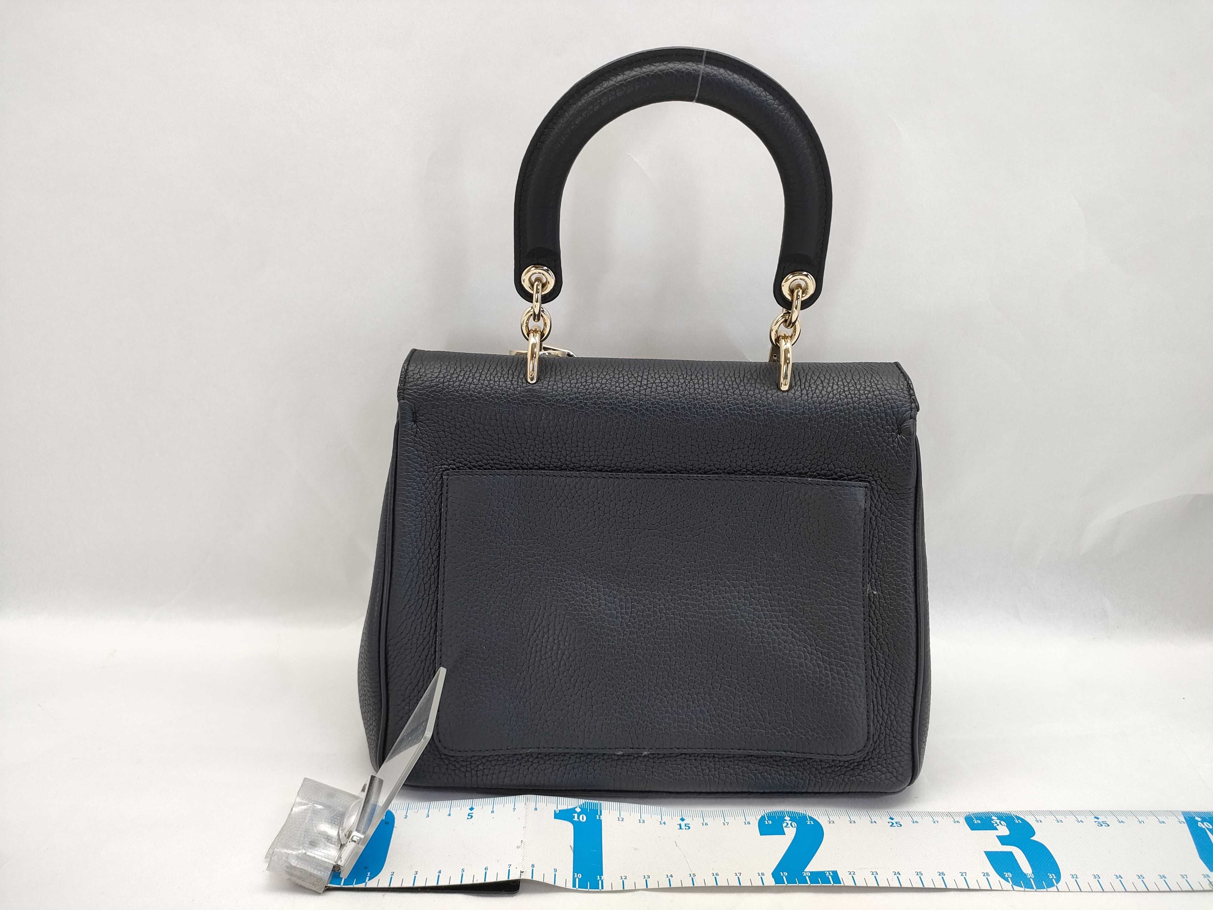 SG-Christian Diorissimo Leather 2-Way Handbag Black XX-X-1056 Handbag — view 2