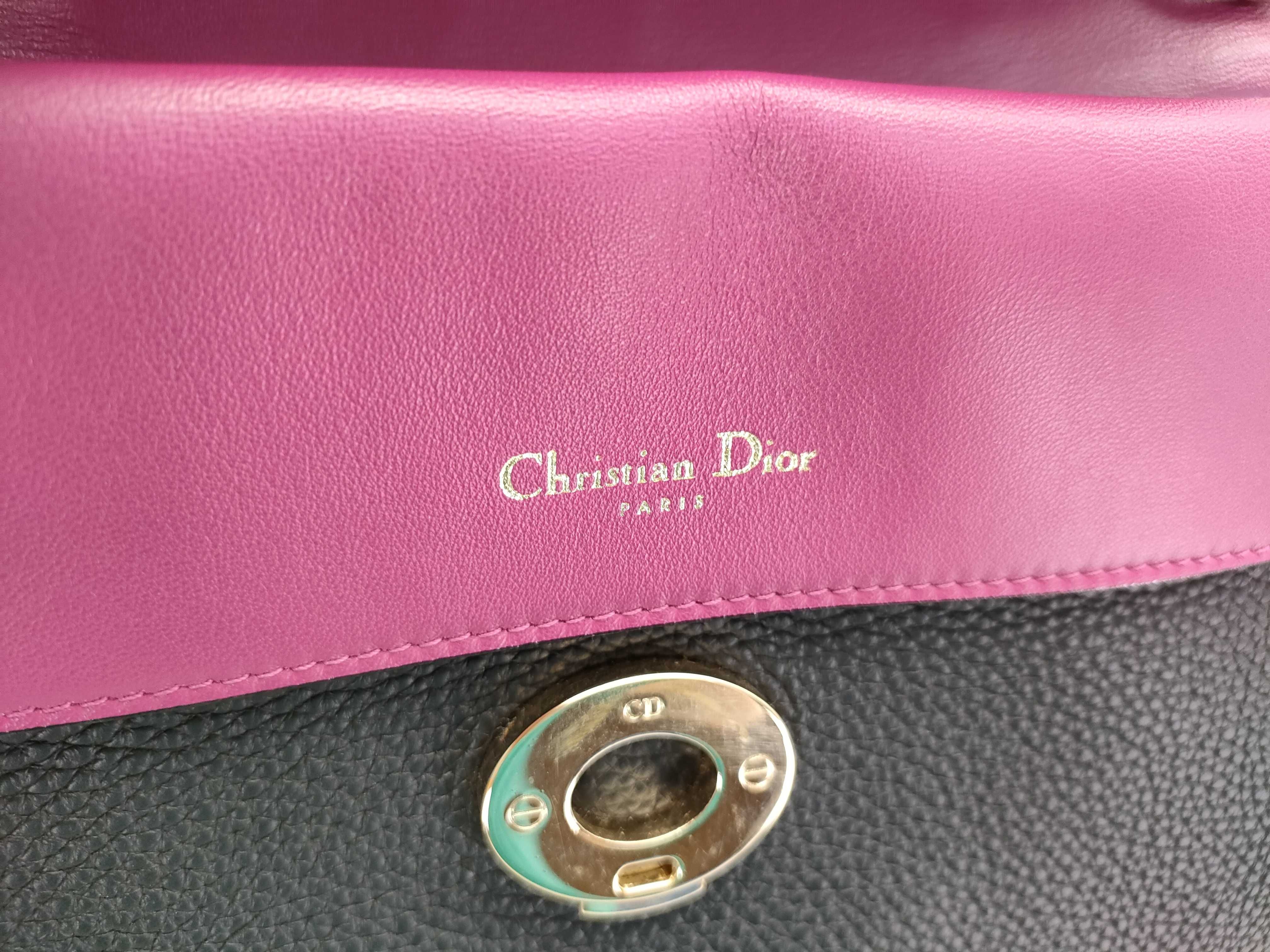 SG-Christian Diorissimo Leather 2-Way Handbag Black XX-X-1056 Handbag — view 9