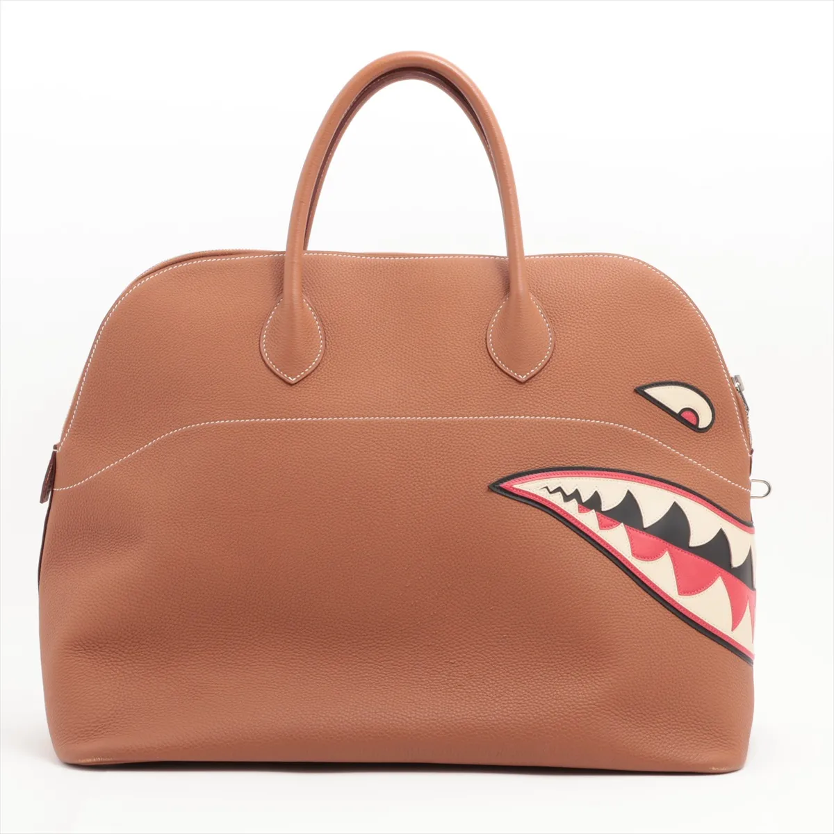 [Individually packaged] Hermes Bolide Shark 45 Togo Gold x Clef x Black x Rouge Kazak Silver hardware X:2016 No zipper pull — view 2
