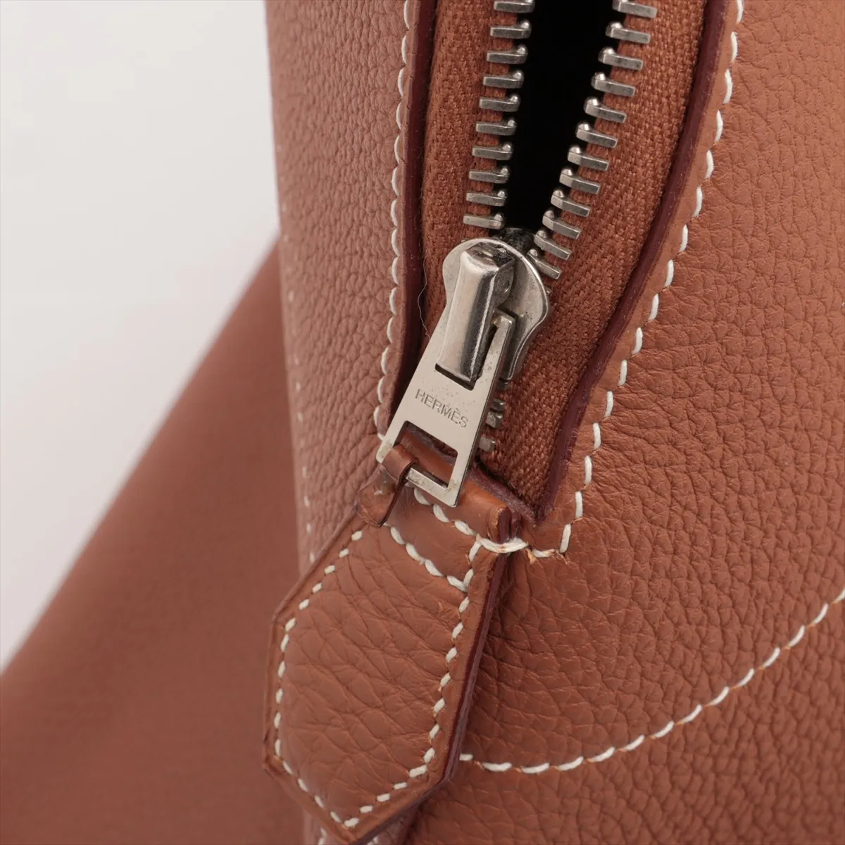 [Individually packaged] Hermes Bolide Shark 45 Togo Gold x Clef x Black x Rouge Kazak Silver hardware X:2016 No zipper pull — view 9