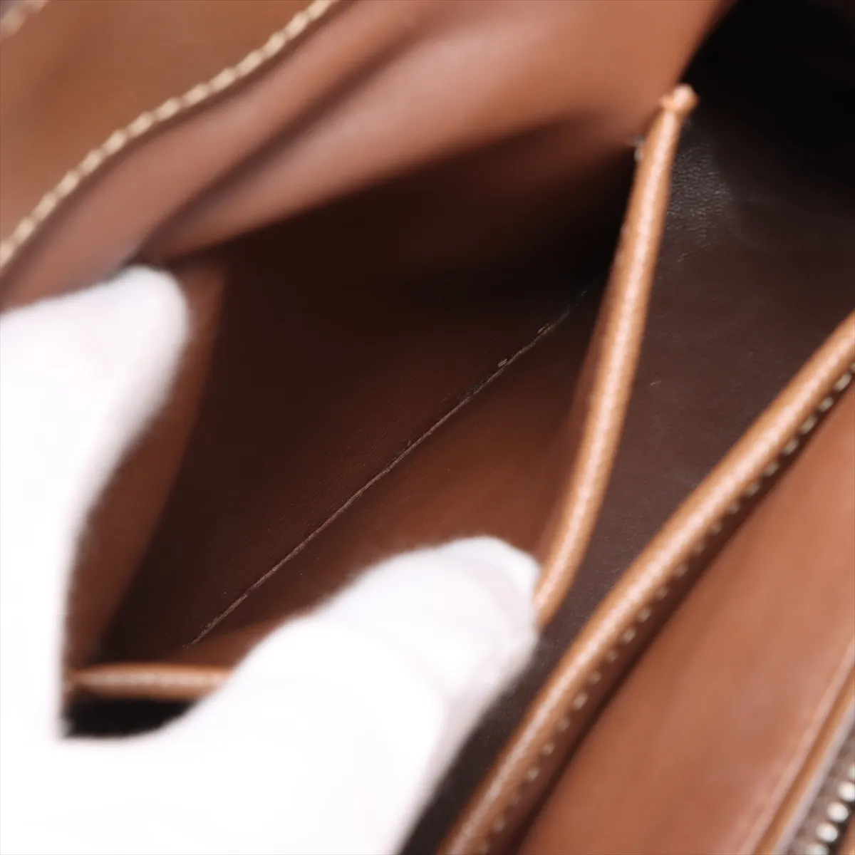 Saffiano Luxe Galleria Leather 2WAY Handbag Brown 1BA274 — view 13