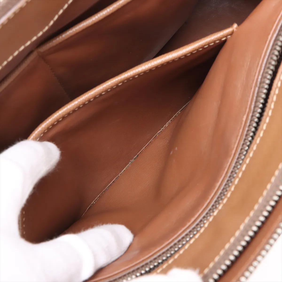 Saffiano Luxe Galleria Leather 2WAY Handbag Brown 1BA274 — view 15