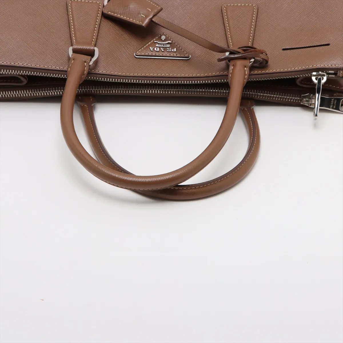 Saffiano Luxe Galleria Leather 2WAY Handbag Brown 1BA274 — view 5