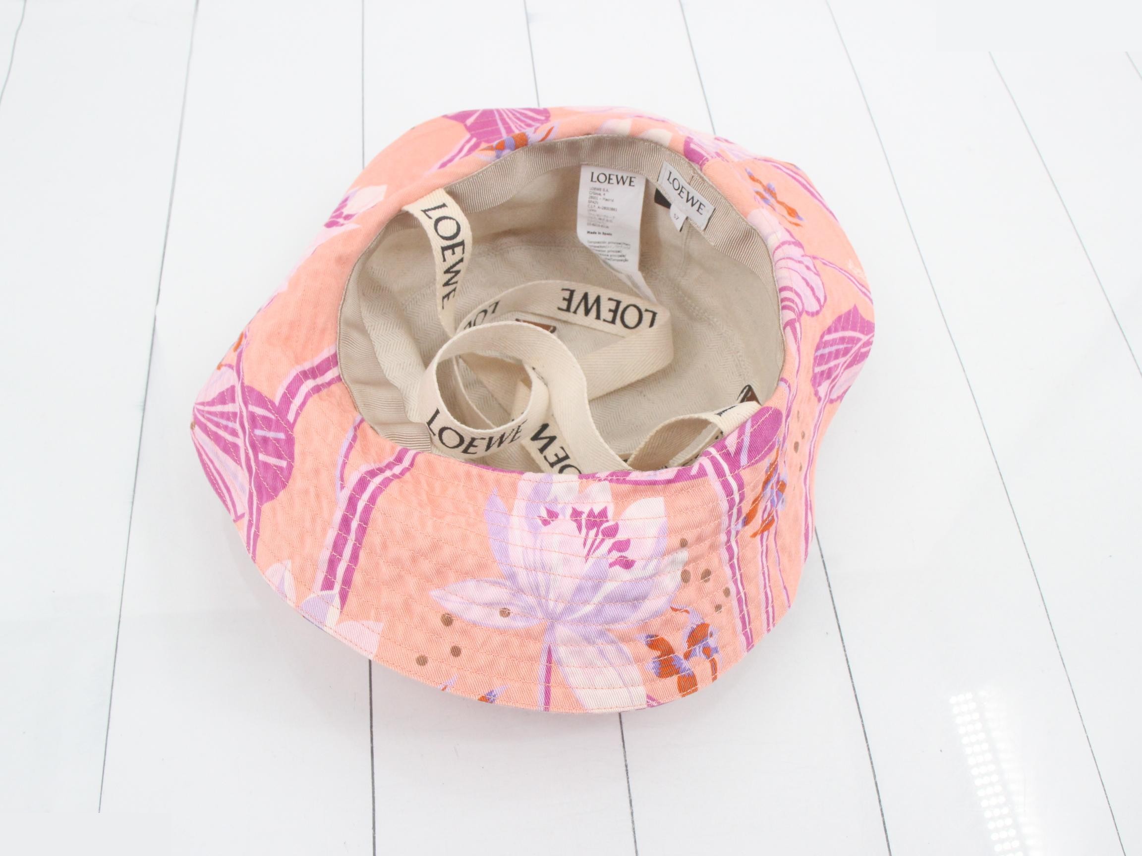 Logo patch, all-over print, canvas hat, pink. — view 3