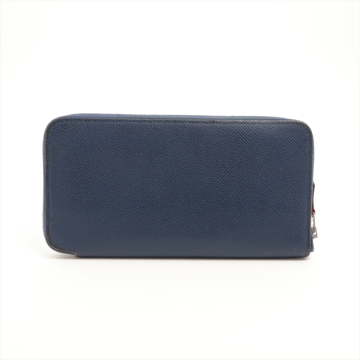 Azap Long Silk In Veau Epsom Round Zip Wallet Navy Silver Hardware X: 2016 — view 2