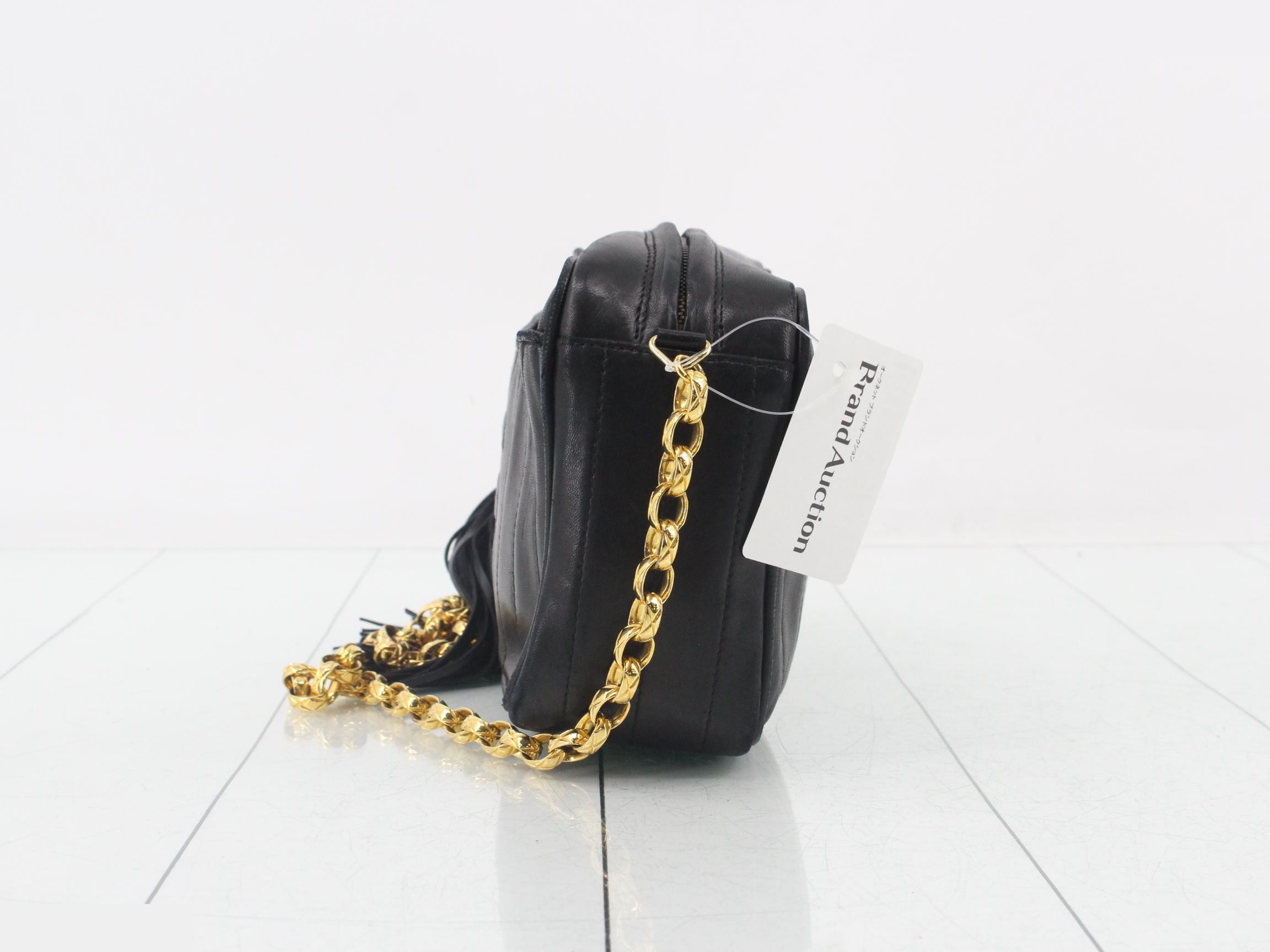 Chain Lambskin Shoulder Bag — view 3
