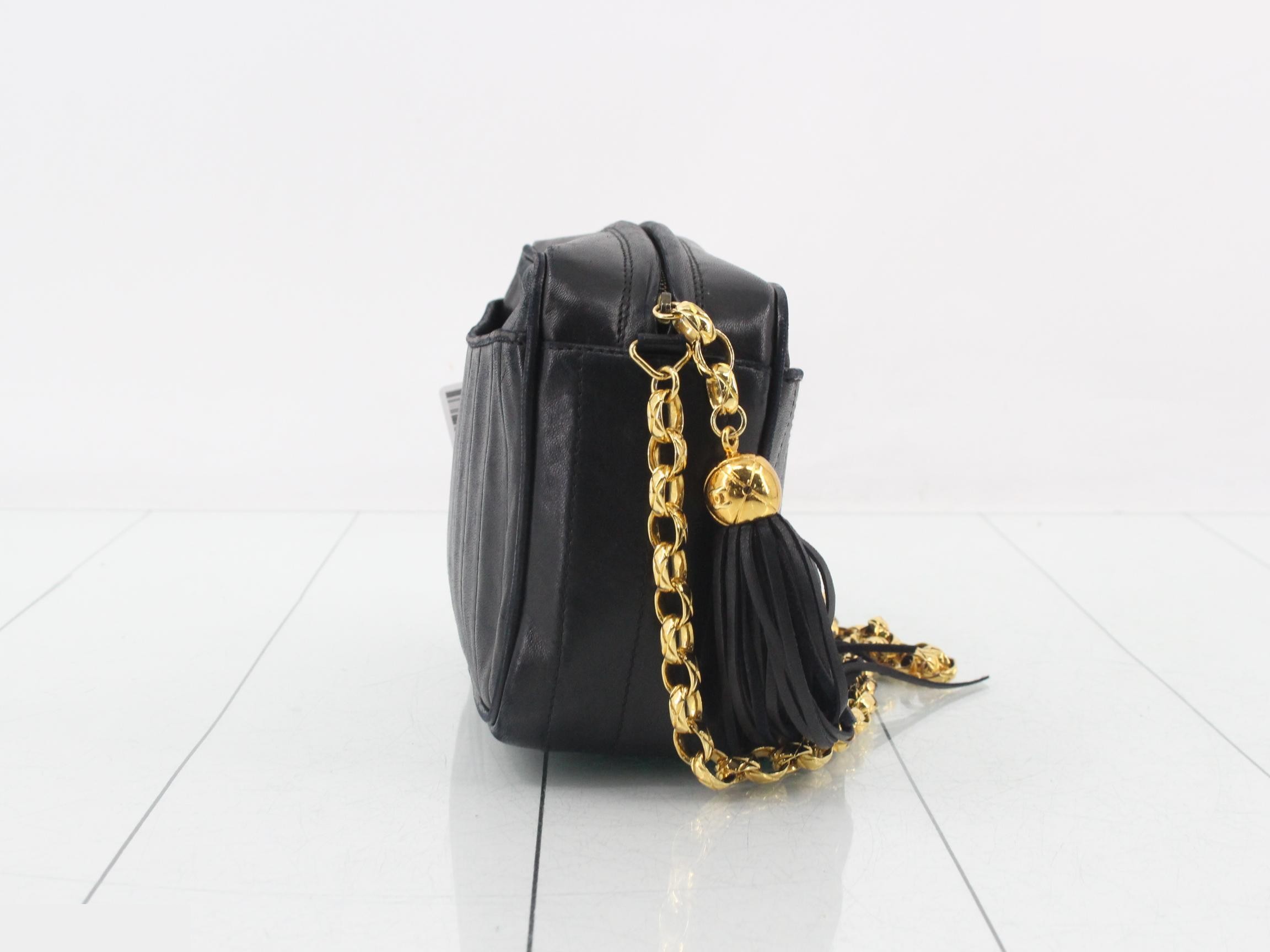 Chain Lambskin Shoulder Bag — view 4