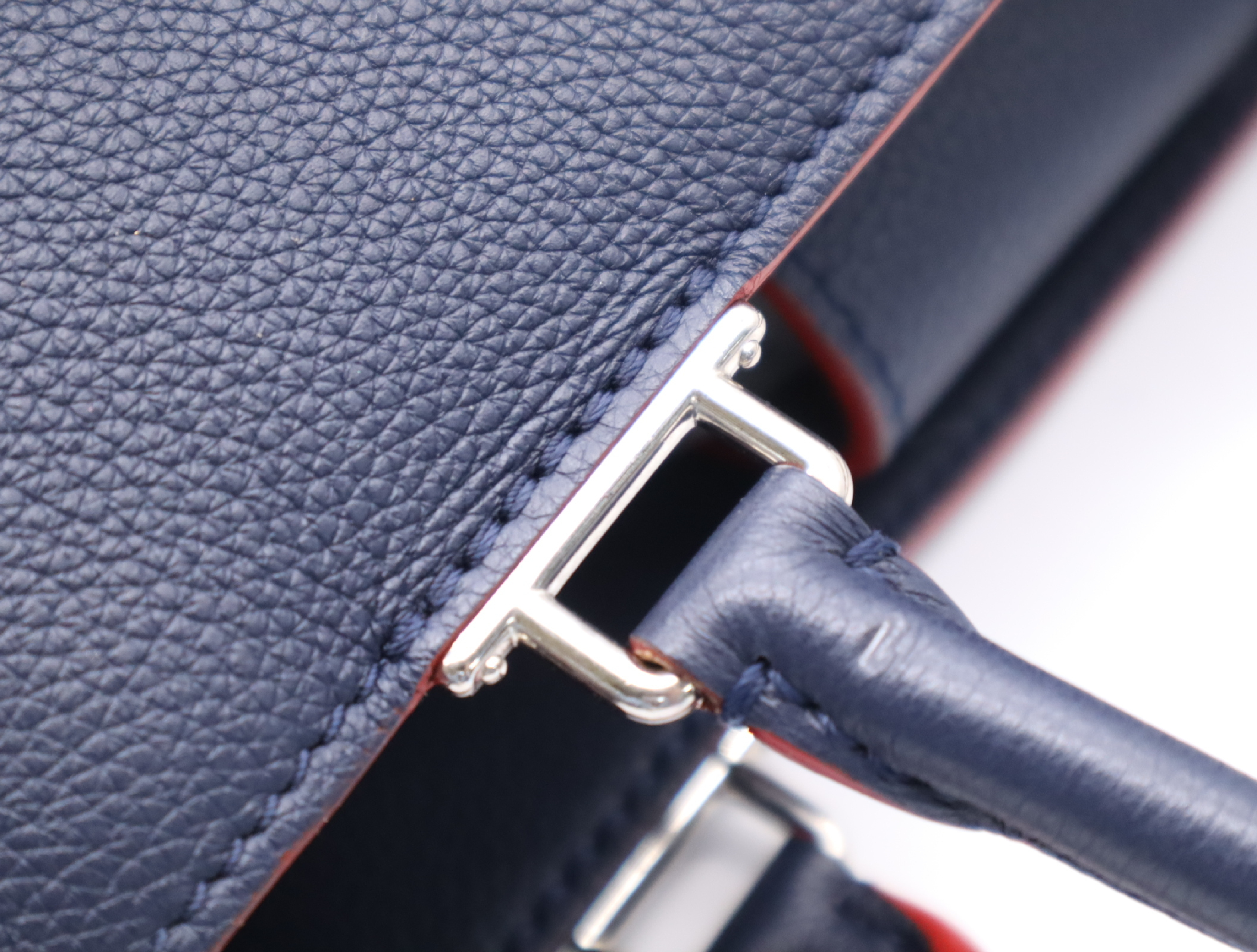 M53645 Lockme Day Marine Rouge Handbag with Shoulder Strap and Clochette — view 9