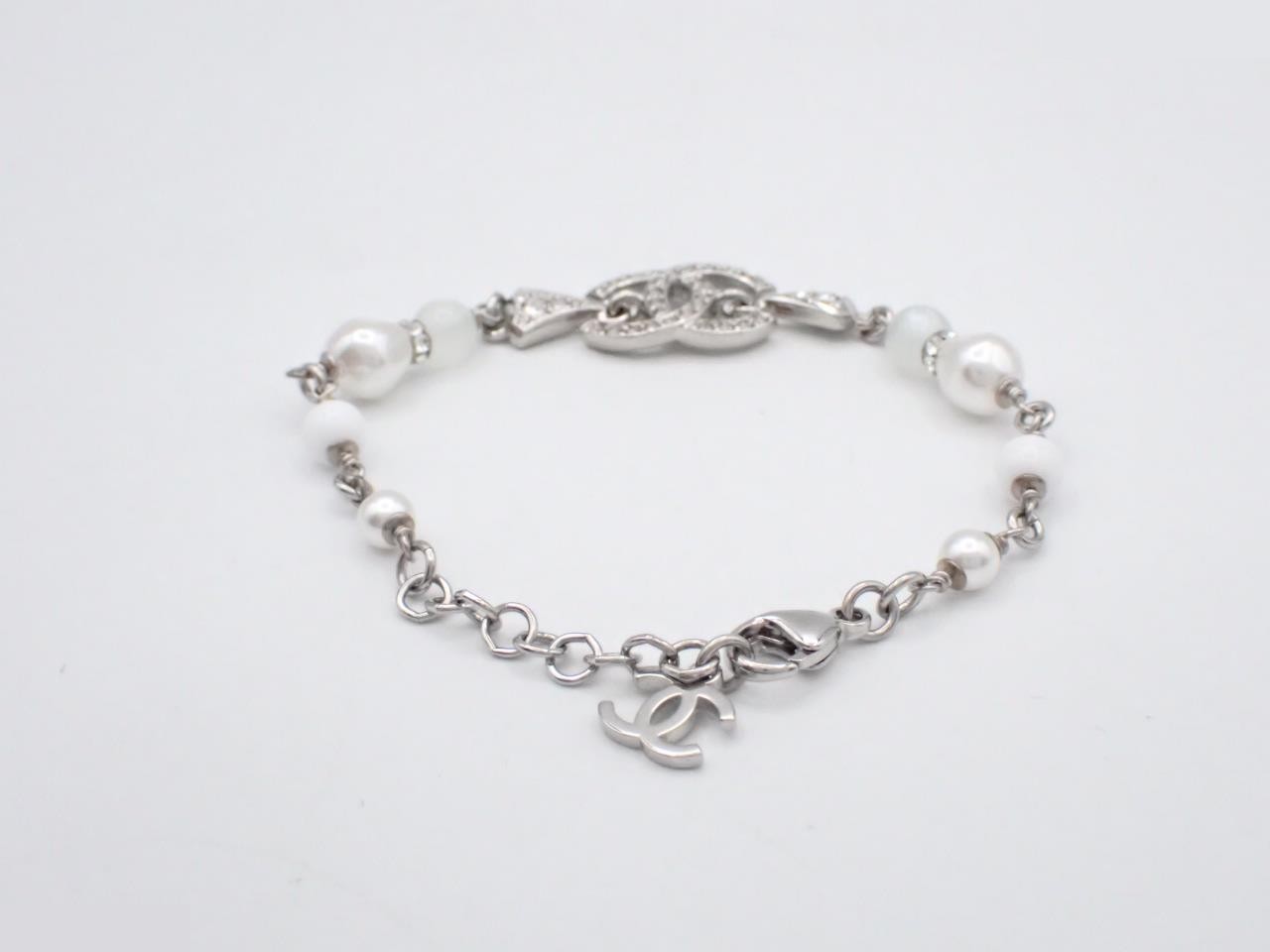 Coco Mark Rhinestone Bracelet with Rhinestones F25C Silver — view 2