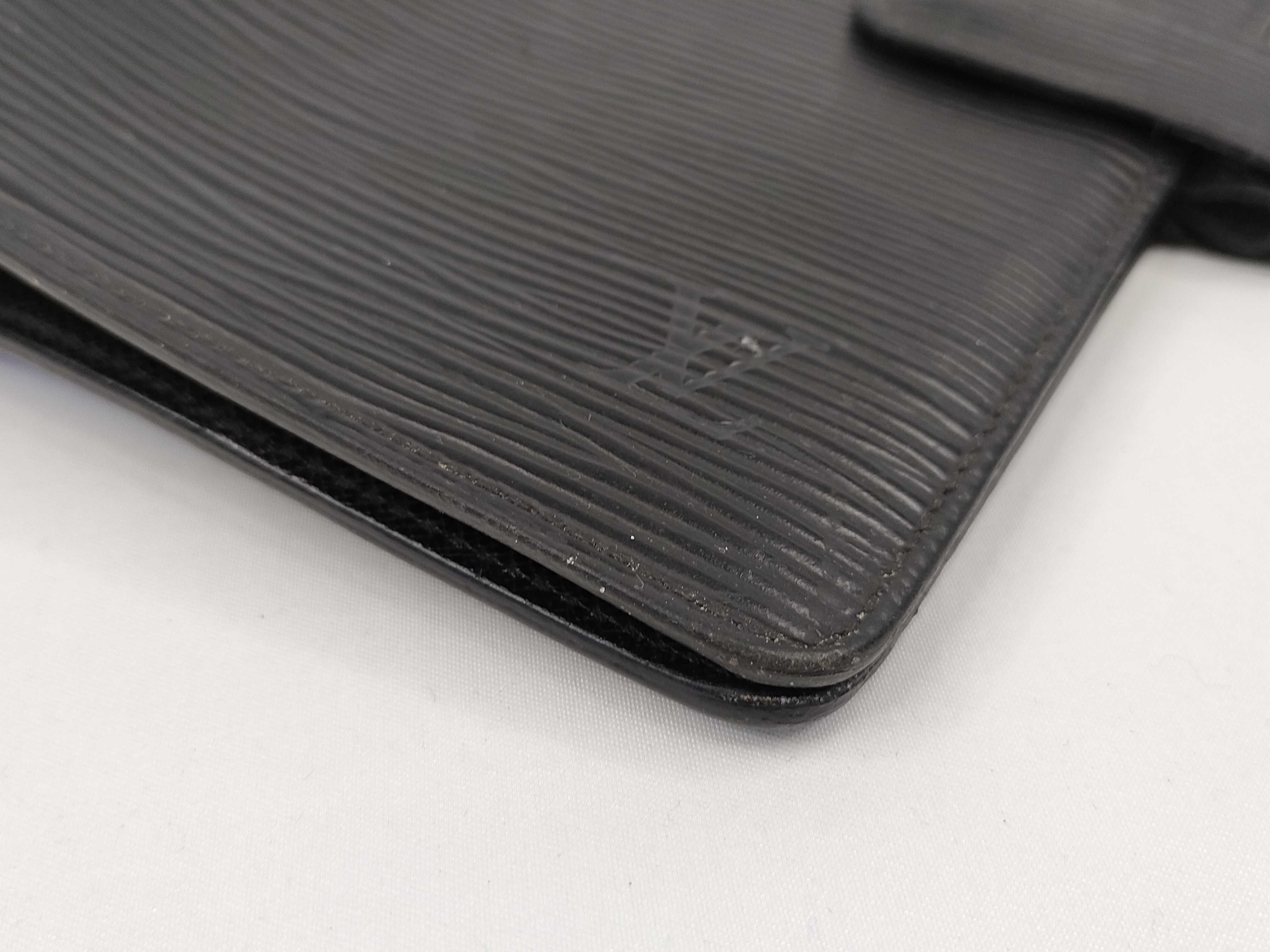 Epi Leather Agenda MM Black Notebook Cover — view 3