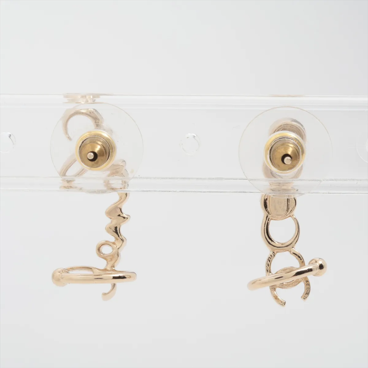 Logo A22P Earrings (Pair) GP x Rhinestone Gold — view 2