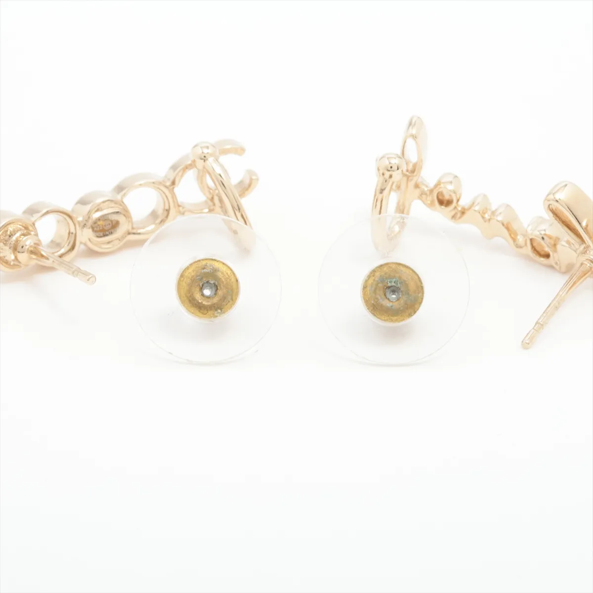 Logo A22P Earrings (Pair) GP x Rhinestone Gold — view 4