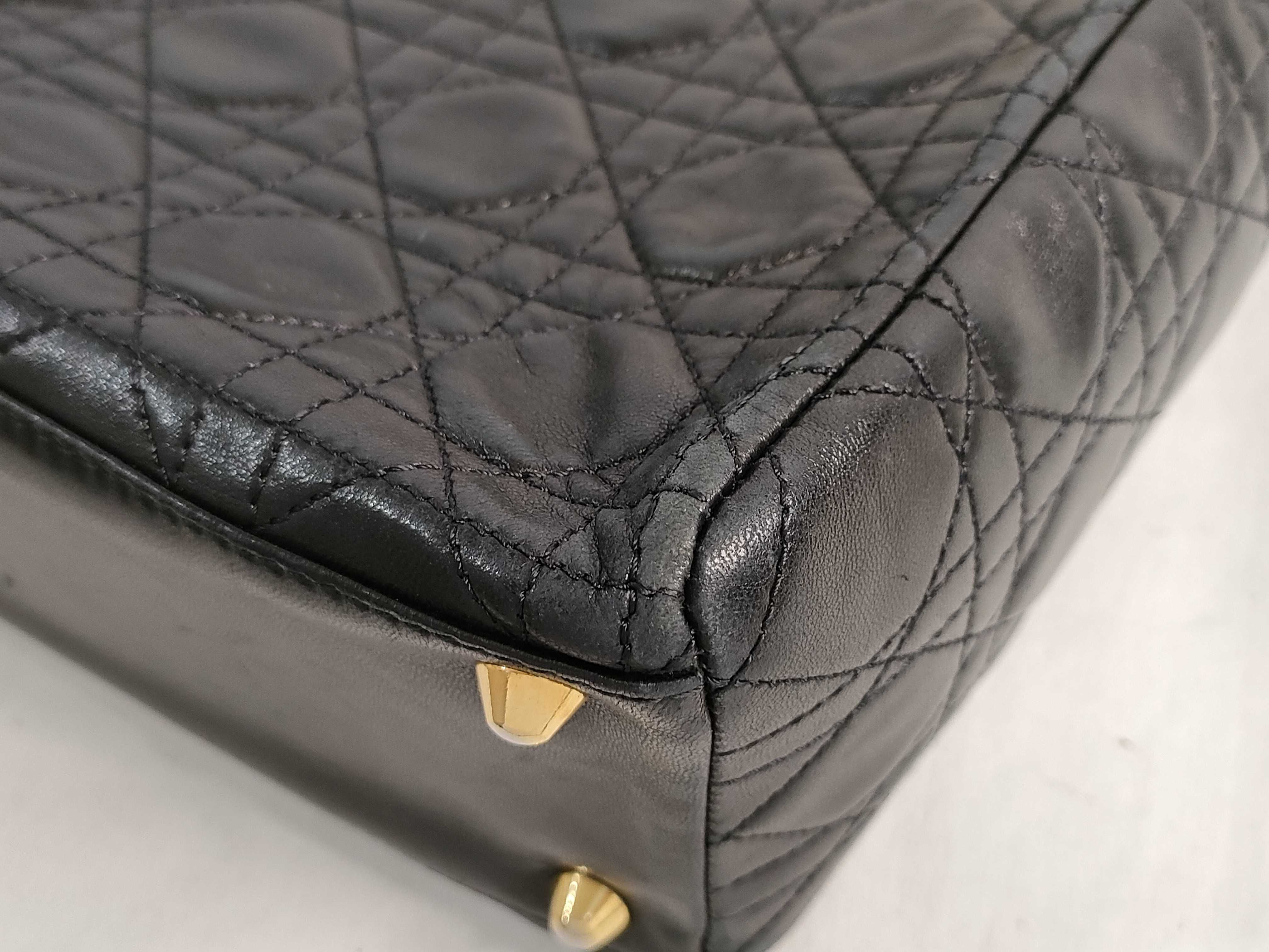 Lady Dior PH - Cow Skin Cannage Large Lady Shoulder Bag Leather Black Handbag — view 7